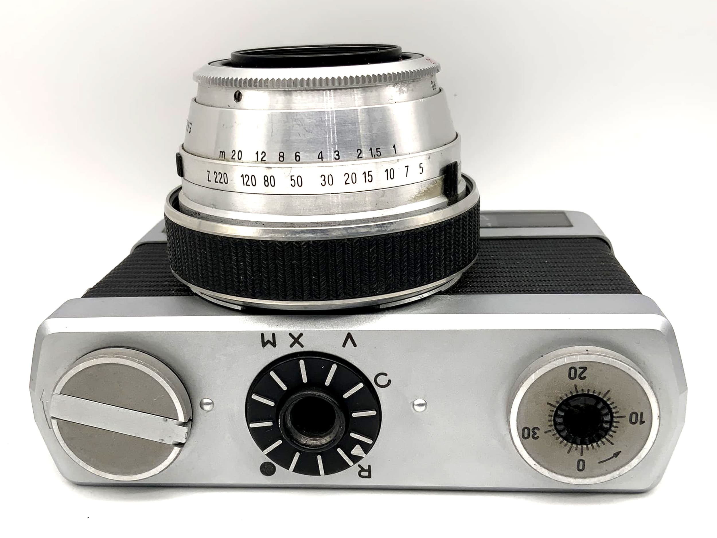 Appareil photo Carl Zeiss Jena Werra 1 avec viseur et objectif Tessar 2.8/50 Prestor RVS noir