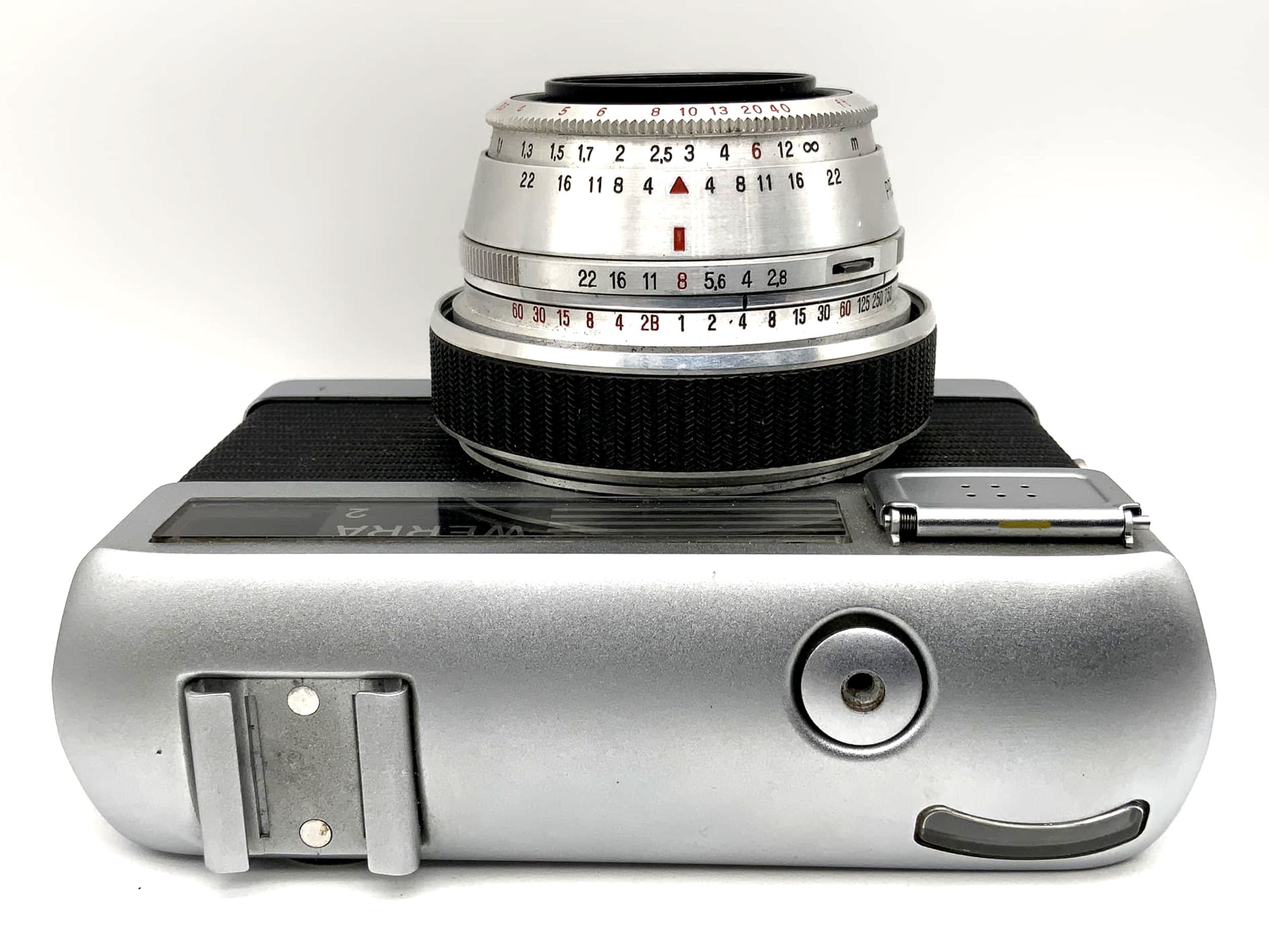 Appareil photo Carl Zeiss Jena Werra 2 avec viseur et objectif Tessar 2.8/50 Prestor RVS noir