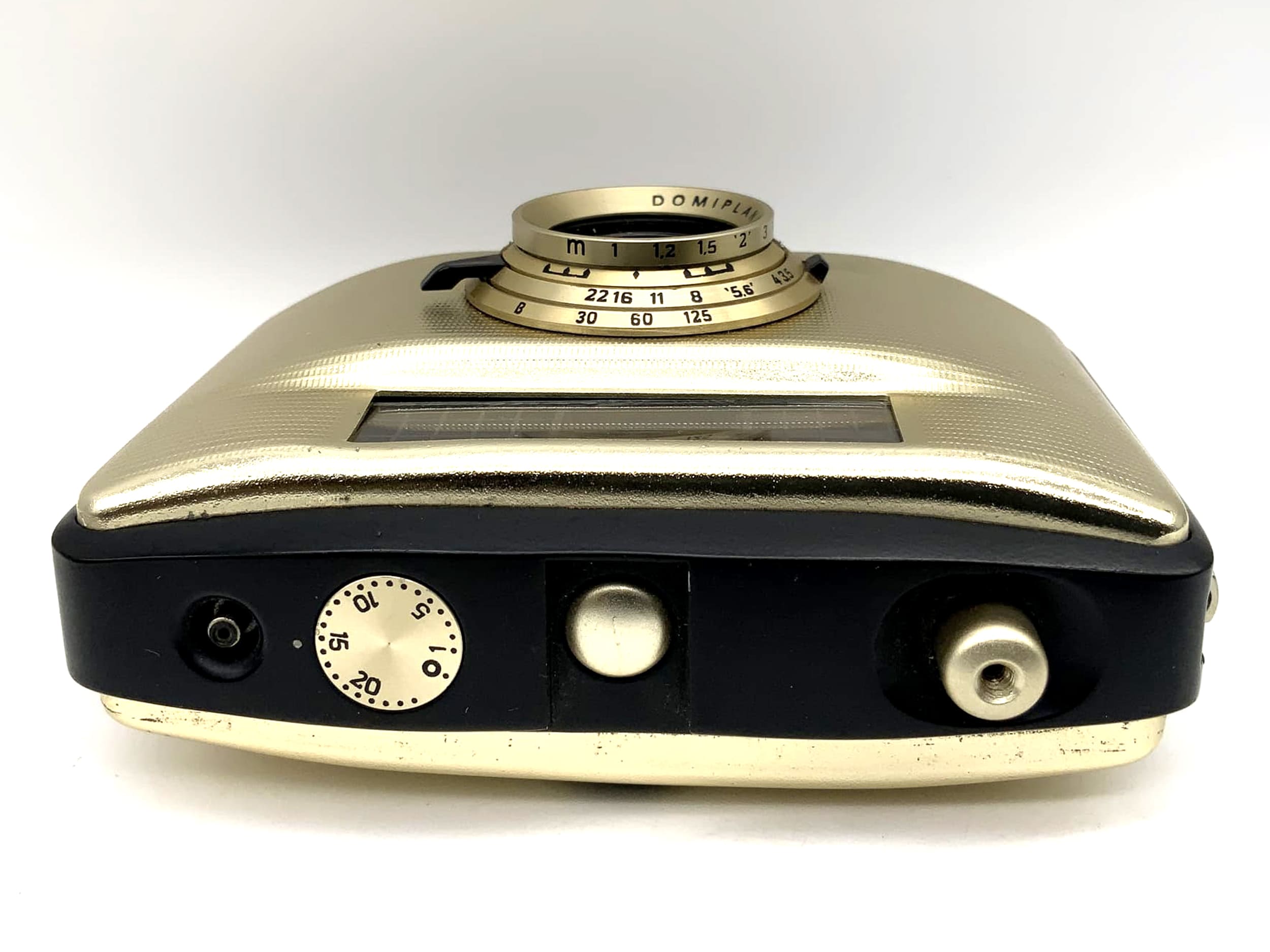 Pentacon Penti II rangefinder camera with Domiplan V 3.5/30 gold/black lens! Light meter defective!