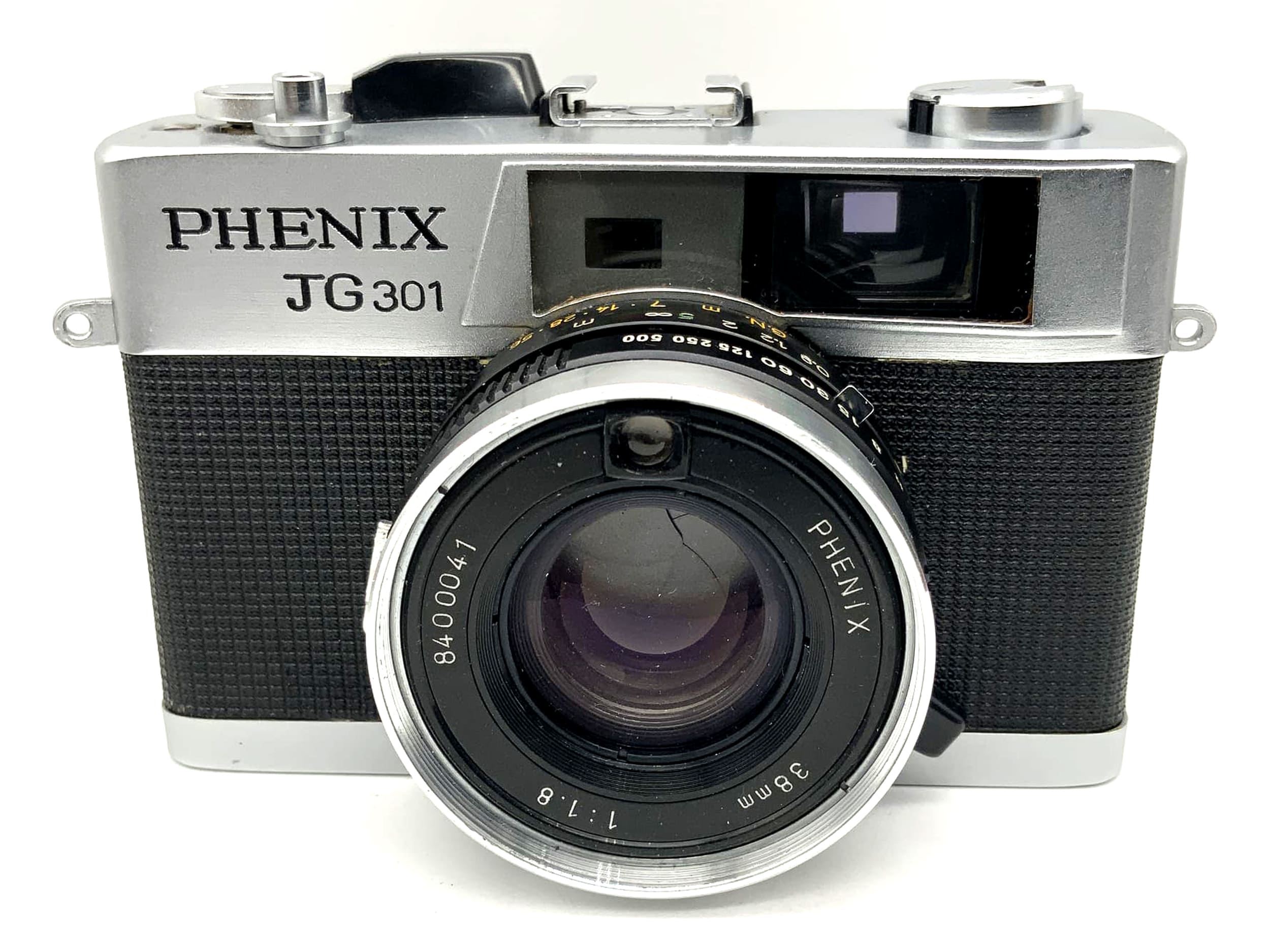 Phenix JG301 viewfinder camera with 1.8/38mm analog camera! Light meter defective!