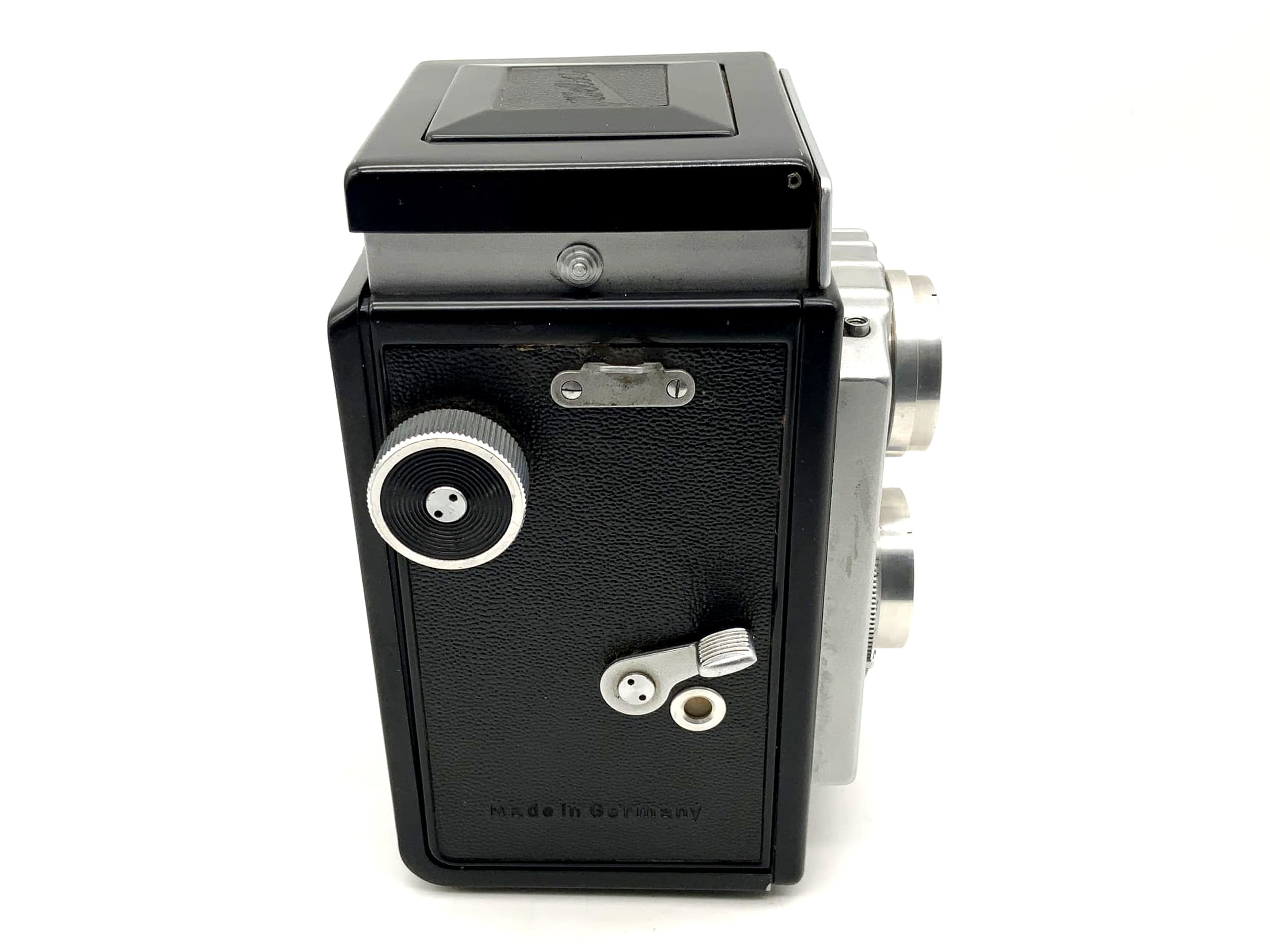 Welta Weltaflex TLR avec objectif E.Ludwig Meritar 1:3.5 / 75 mm rouge V Vebur reflex bi-objectif