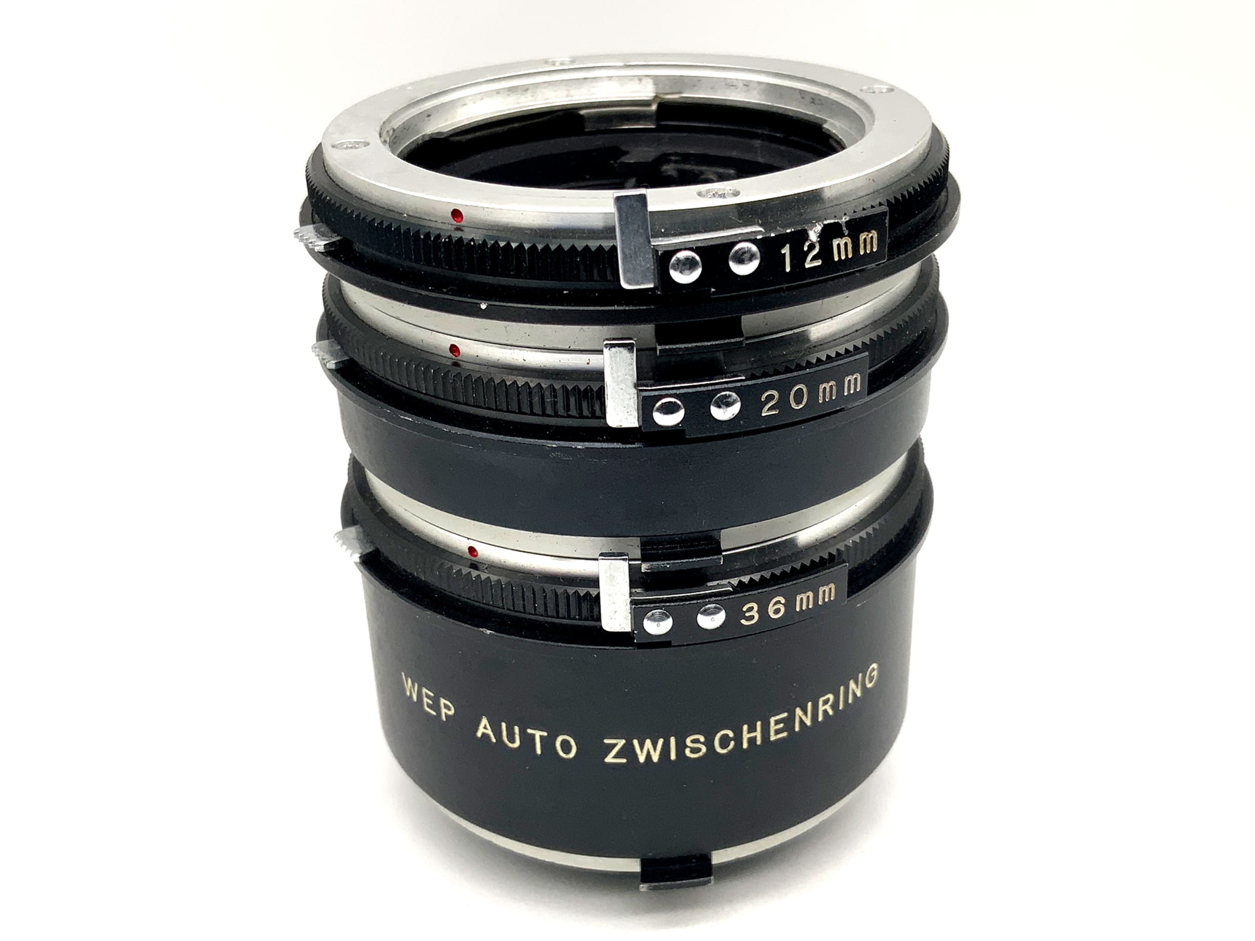 Jeu de bagues intermédiaires WEP pour voiture 12 mm + 20 mm + 36 mm Macro Close Up (Minolta MD)