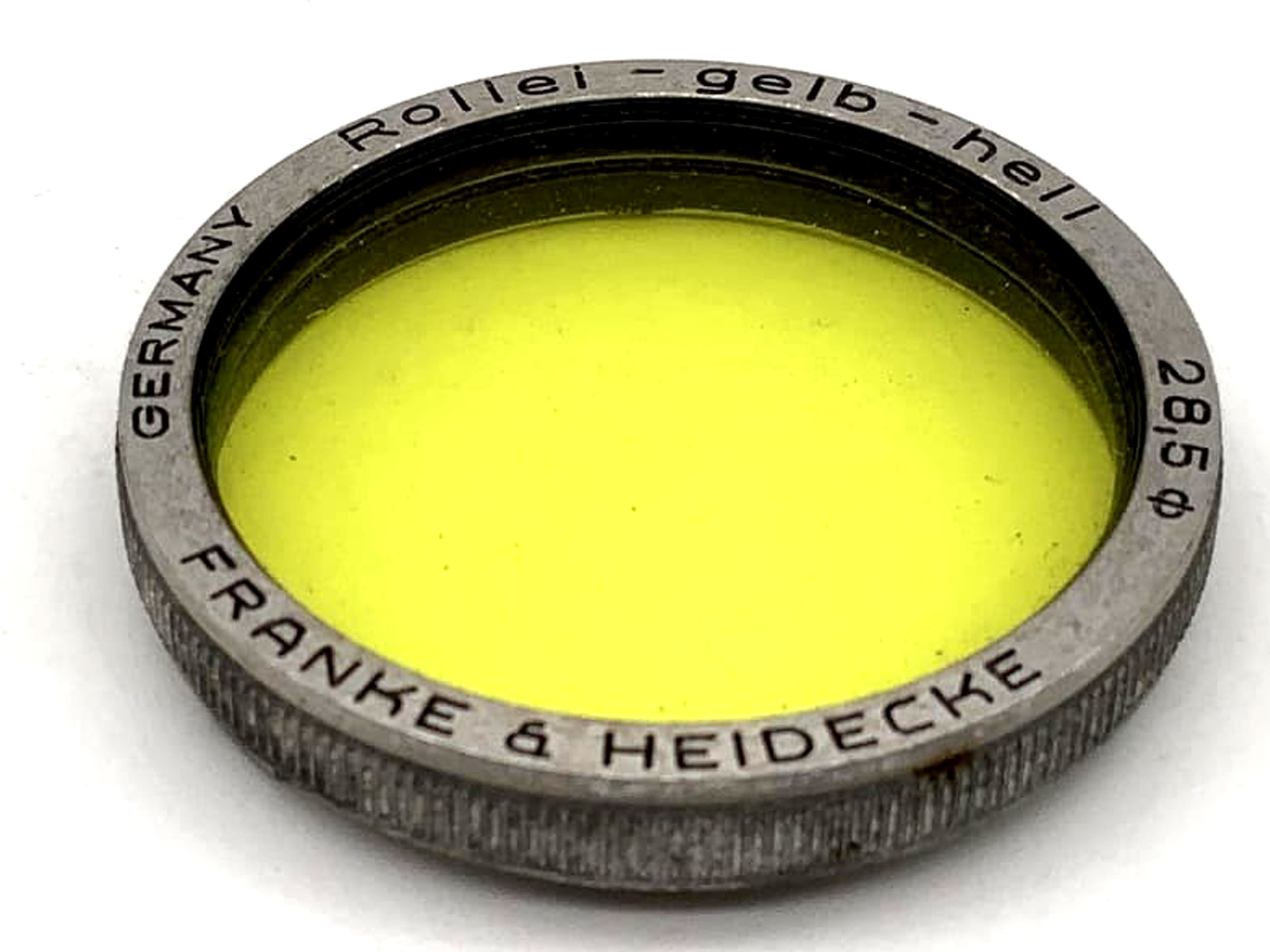 Filtre de couleur Rollei lumière jaune pour Rolleiflex f/3.5 Tessar/Xenar (RI)