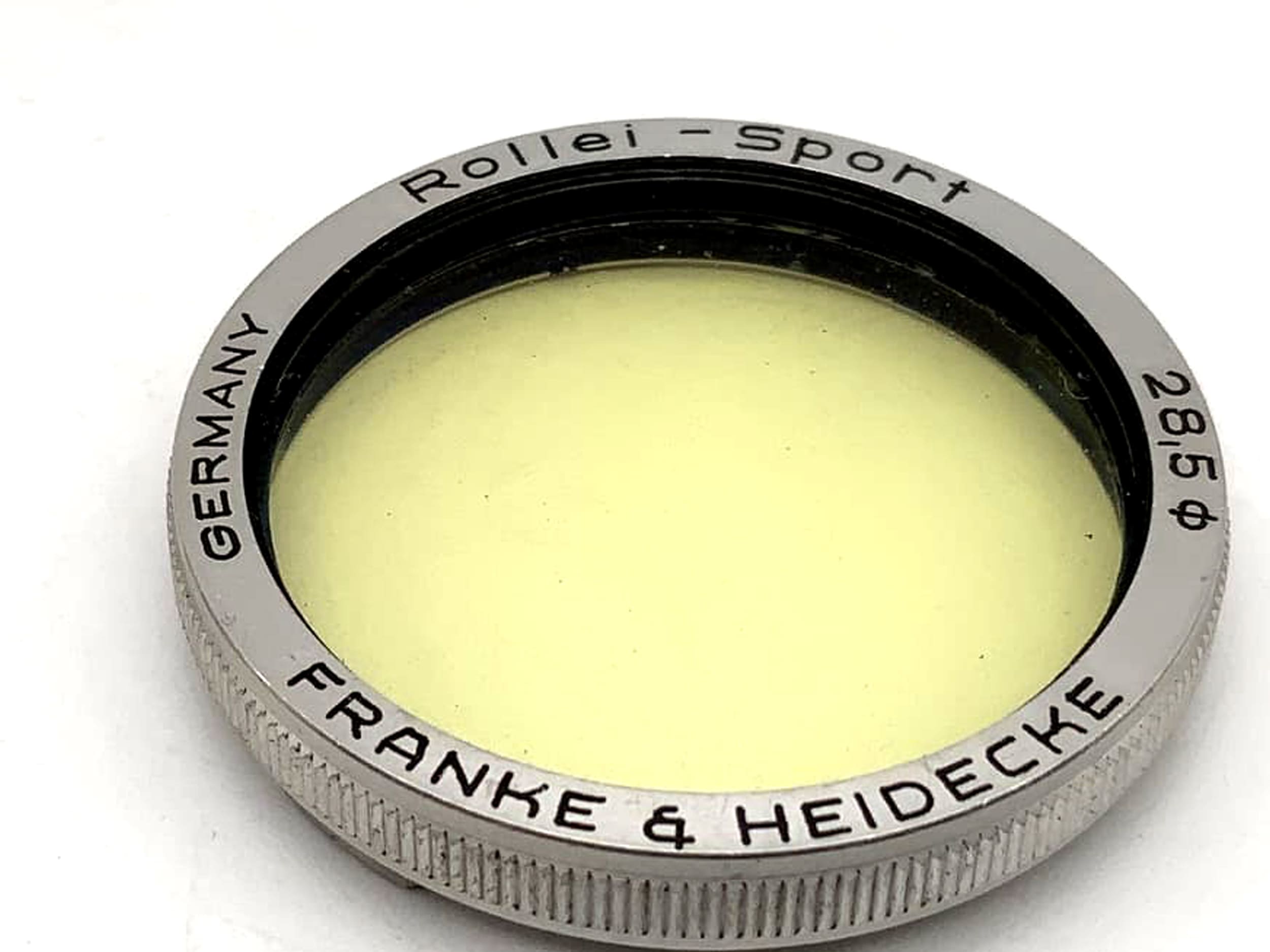 Filtre de couleur jaune Rollei Sport pour Rolleiflex f/3.5 Tessar/Xenar (RI)