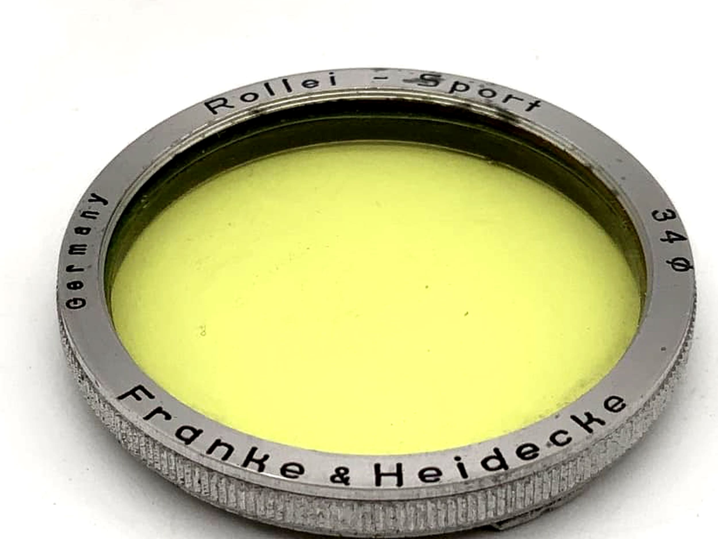 Filtre de couleur jaune Rollei Sport pour Rolleiflex f/2.8 Xenotar/Planar (R II)