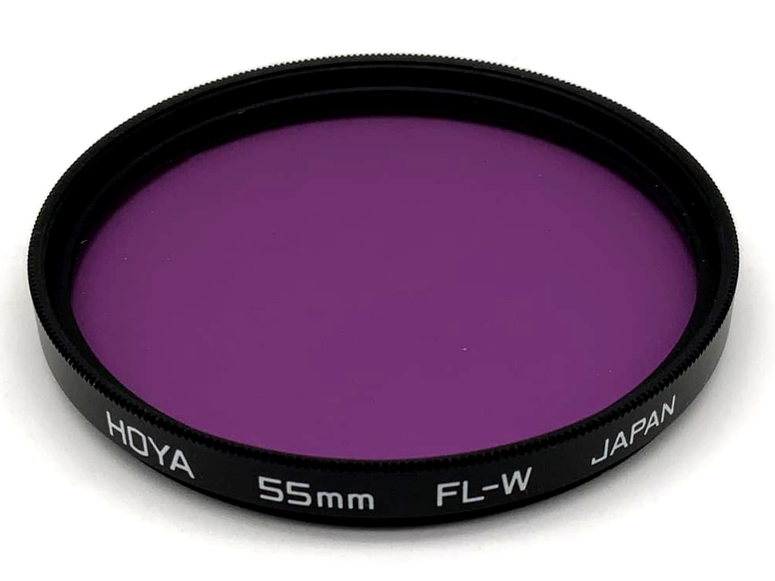 Filtre de couleur violet Hoya FL-W, filtre correcteur, circulaire 55 mm, M55
