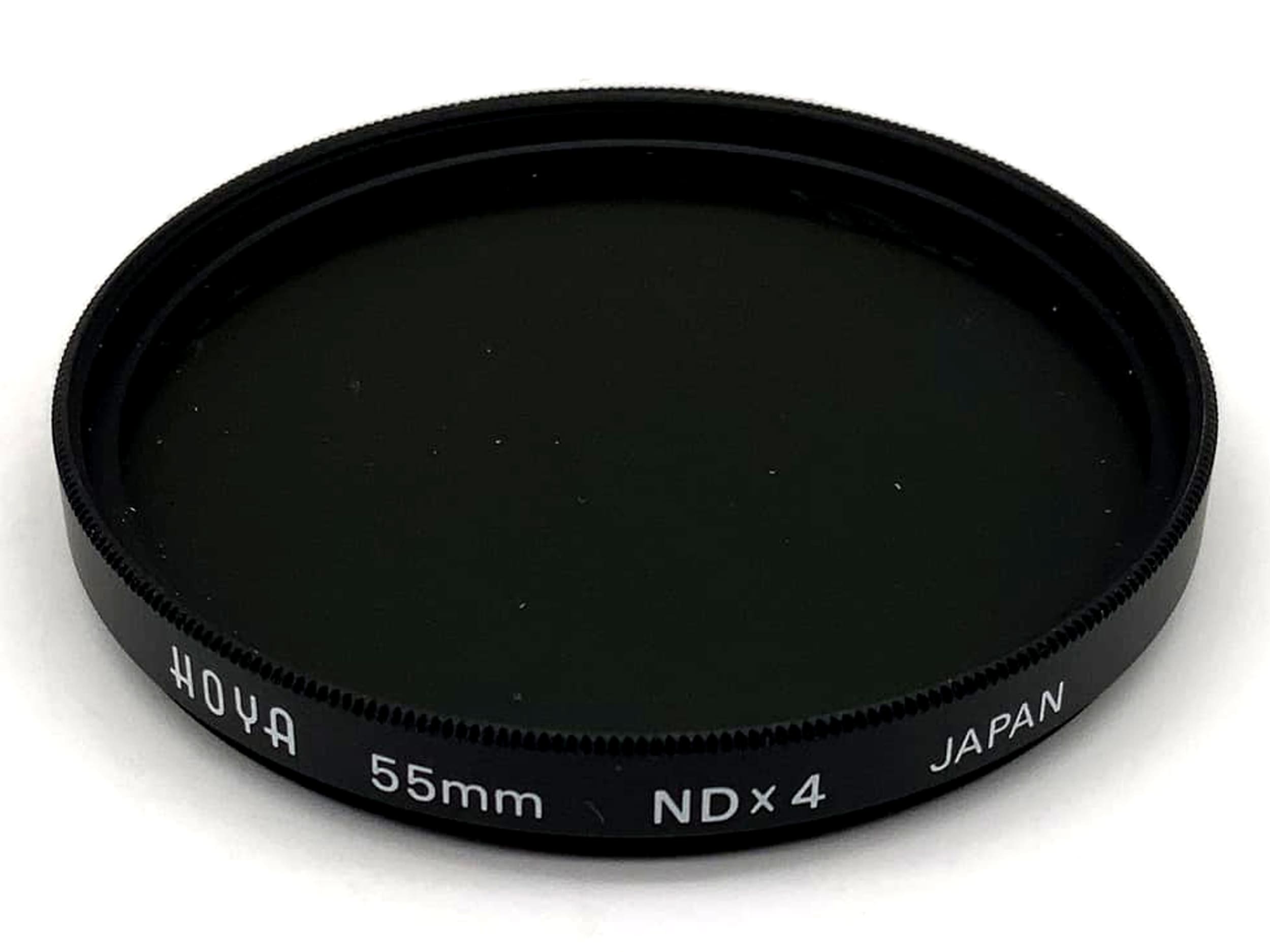 Filtre de couleur gris Hoya NDx4, circulaire 55 mm, M55