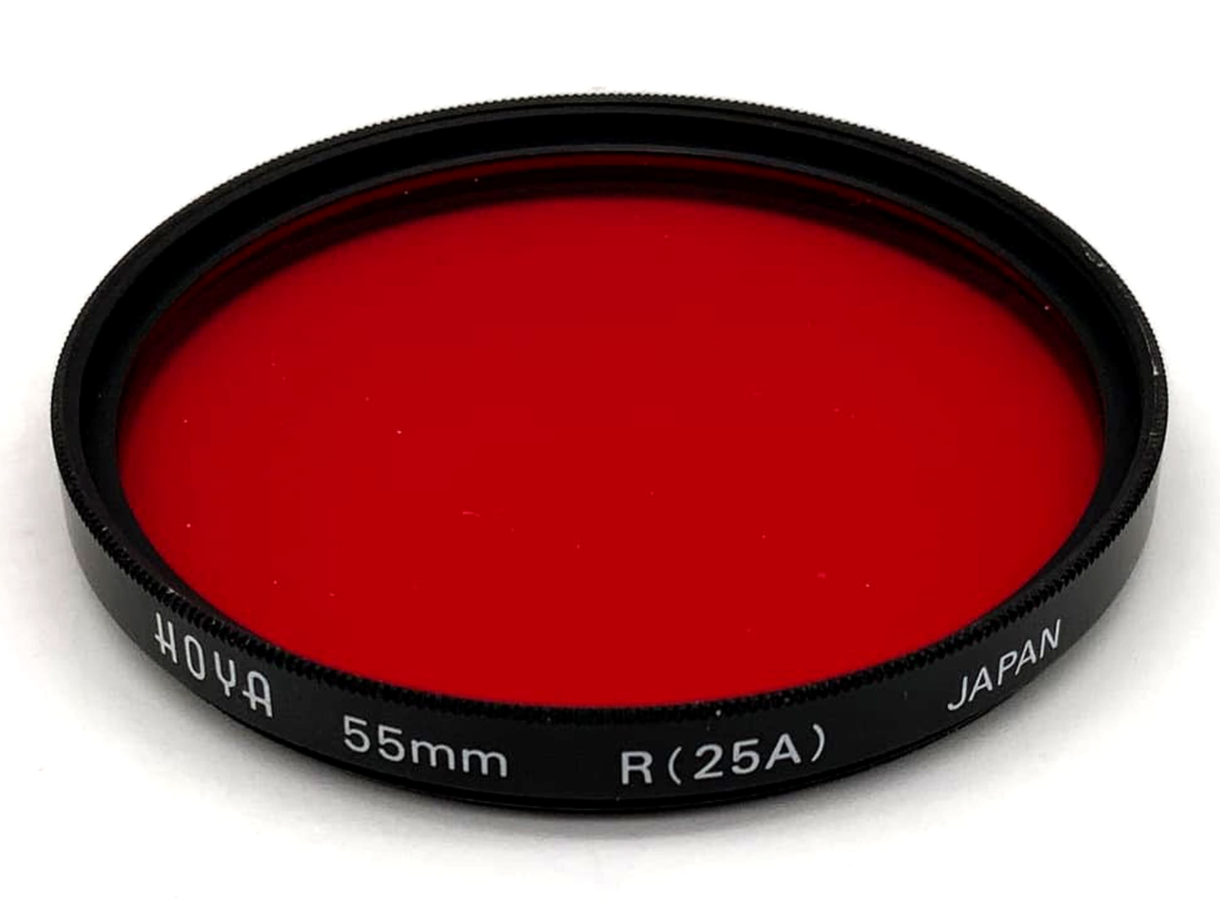 Filtre de couleur Hoya R(25A) rouge foncé, circulaire, M55 mm