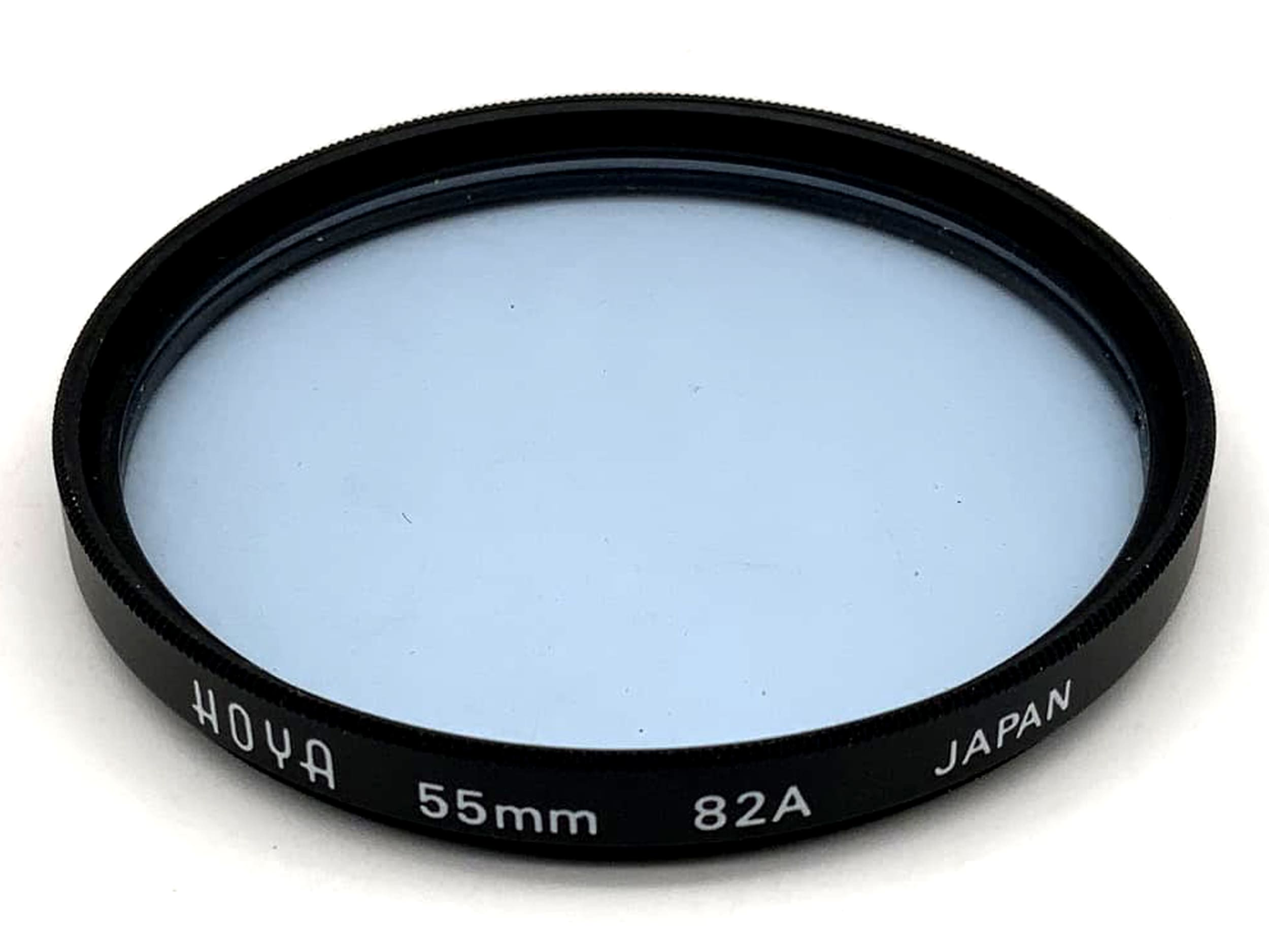 Filtre de couleur Hoya 82A bleu clair, filetage M55 mm