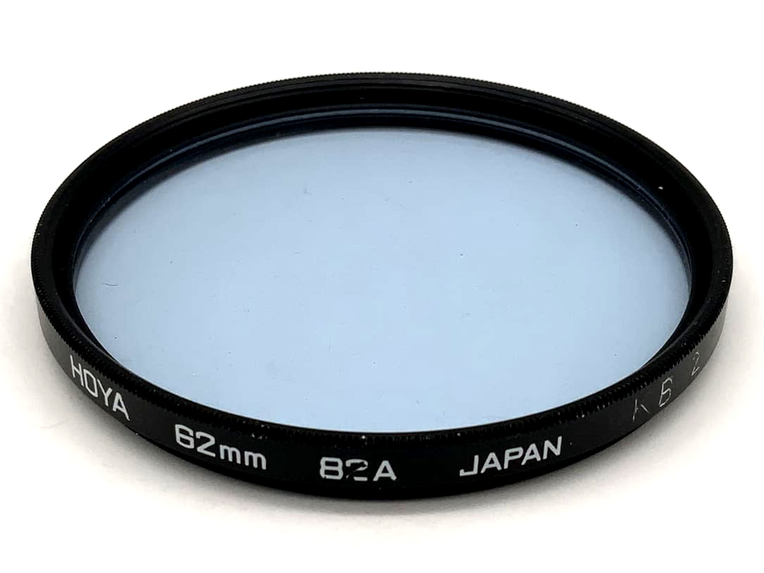 Hoya 82A blue color filter, 62mm circular, M62 filter thread