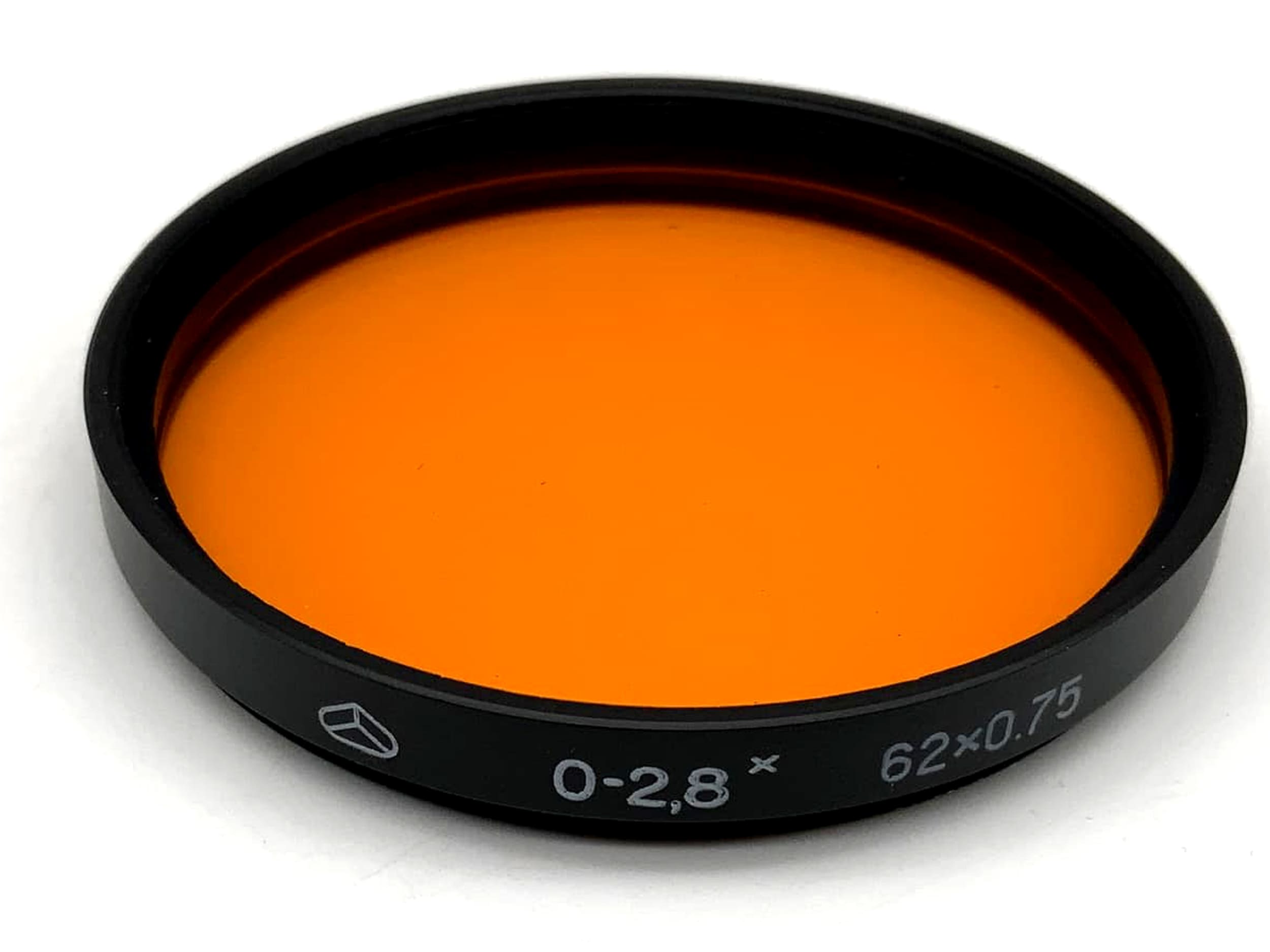 Zenit color filter 0-2.8x orange, orange filter 62x0.75, 62mm circular, M62