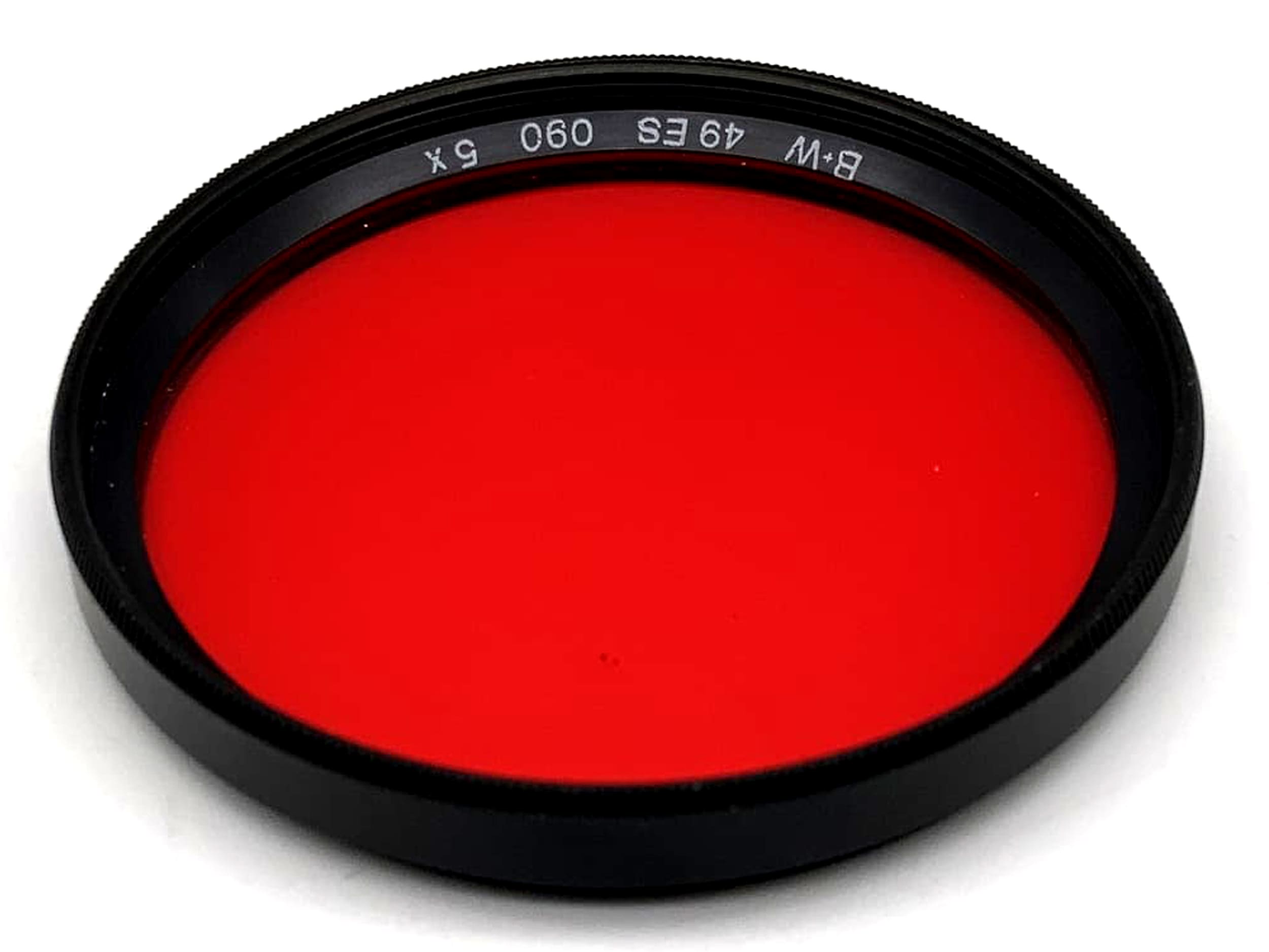 Filtre de couleur B+W rouge 090 5x, filtre rouge 49 mm, filetage circulaire M49