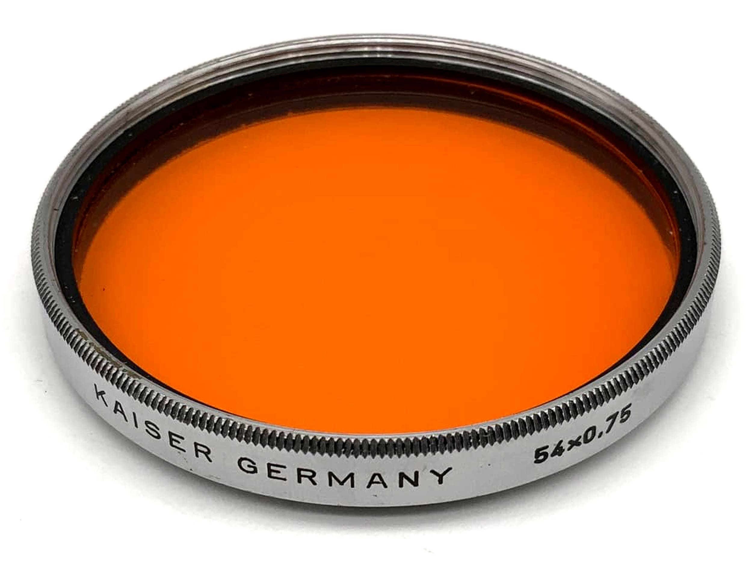Filtre orange Kaiser, circulaire de 54 mm, filetage M54