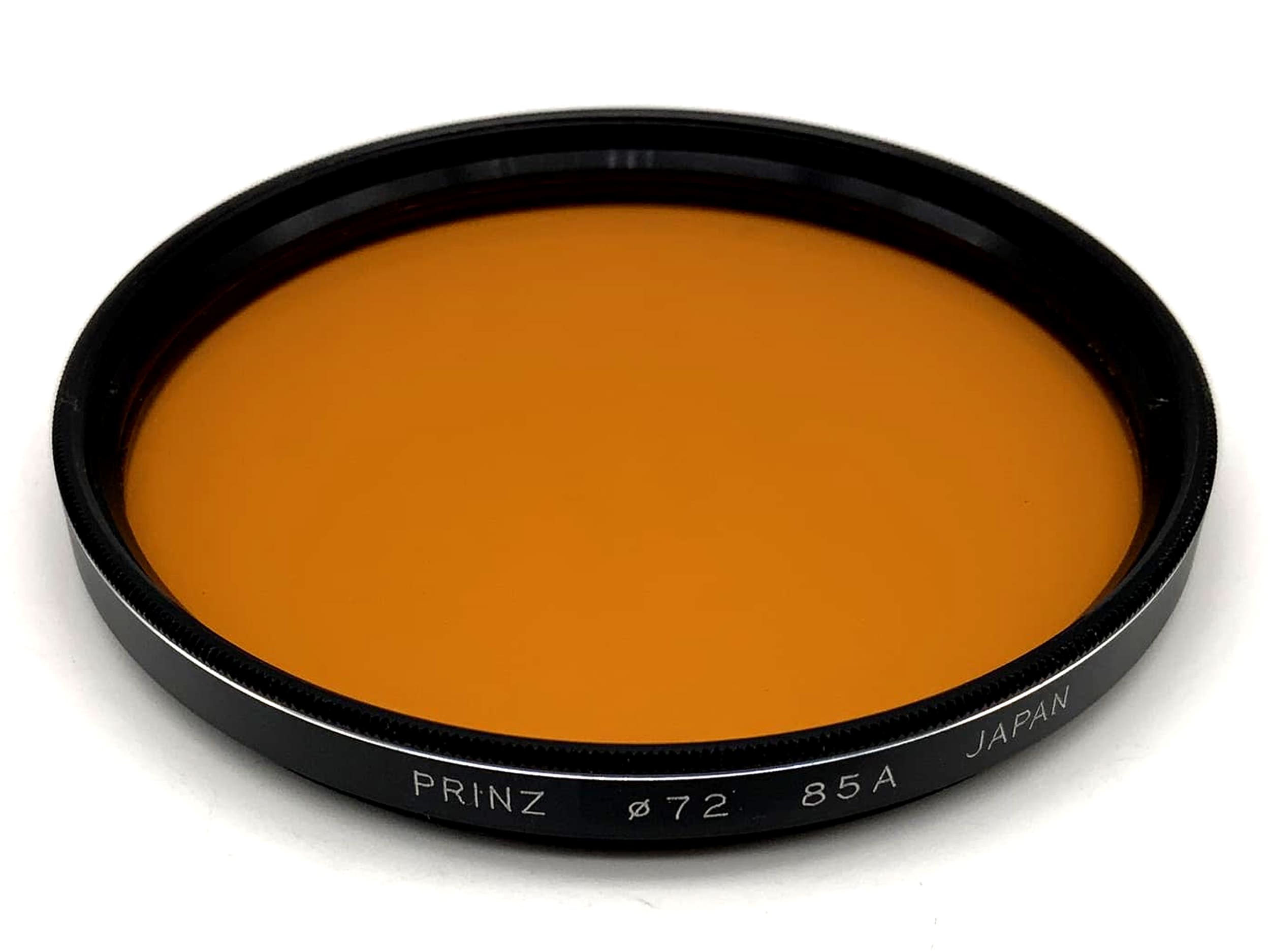 Filtre de couleur Prinz 85A orange, filtre orange, filetage de filtre M72 mm