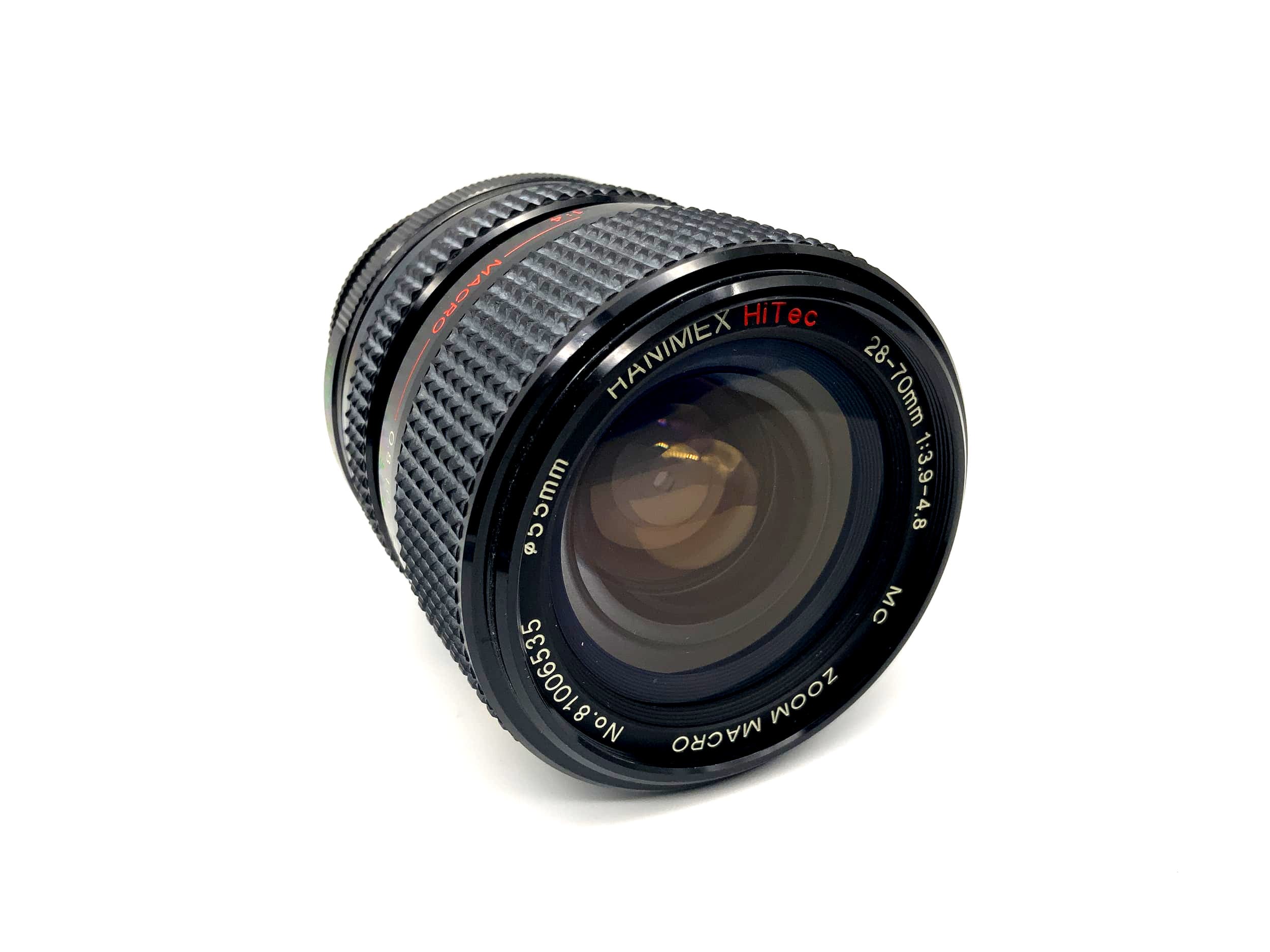 Objectif Hanimex 28-70mm 1:3.9-4.8 avec traitement multicouche Hi Tec MC (M42)
