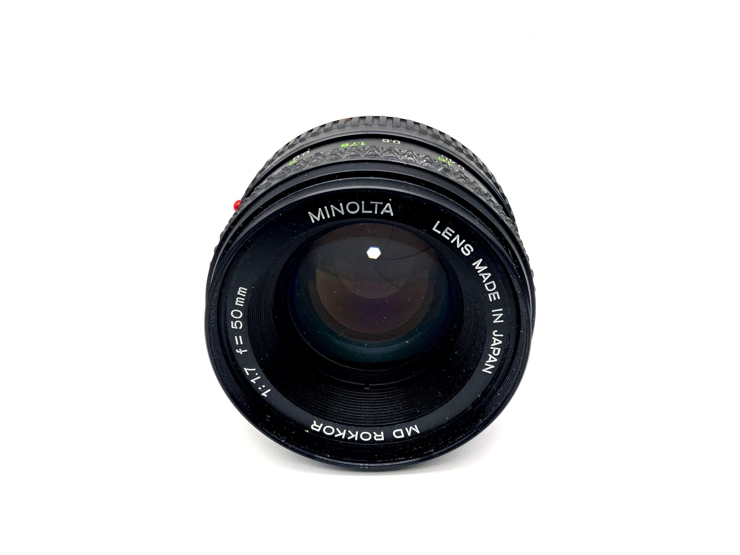 Objectif Minolta 50 mm 1:1.7 MD Rokkor pour appareil photo (Minolta MD)