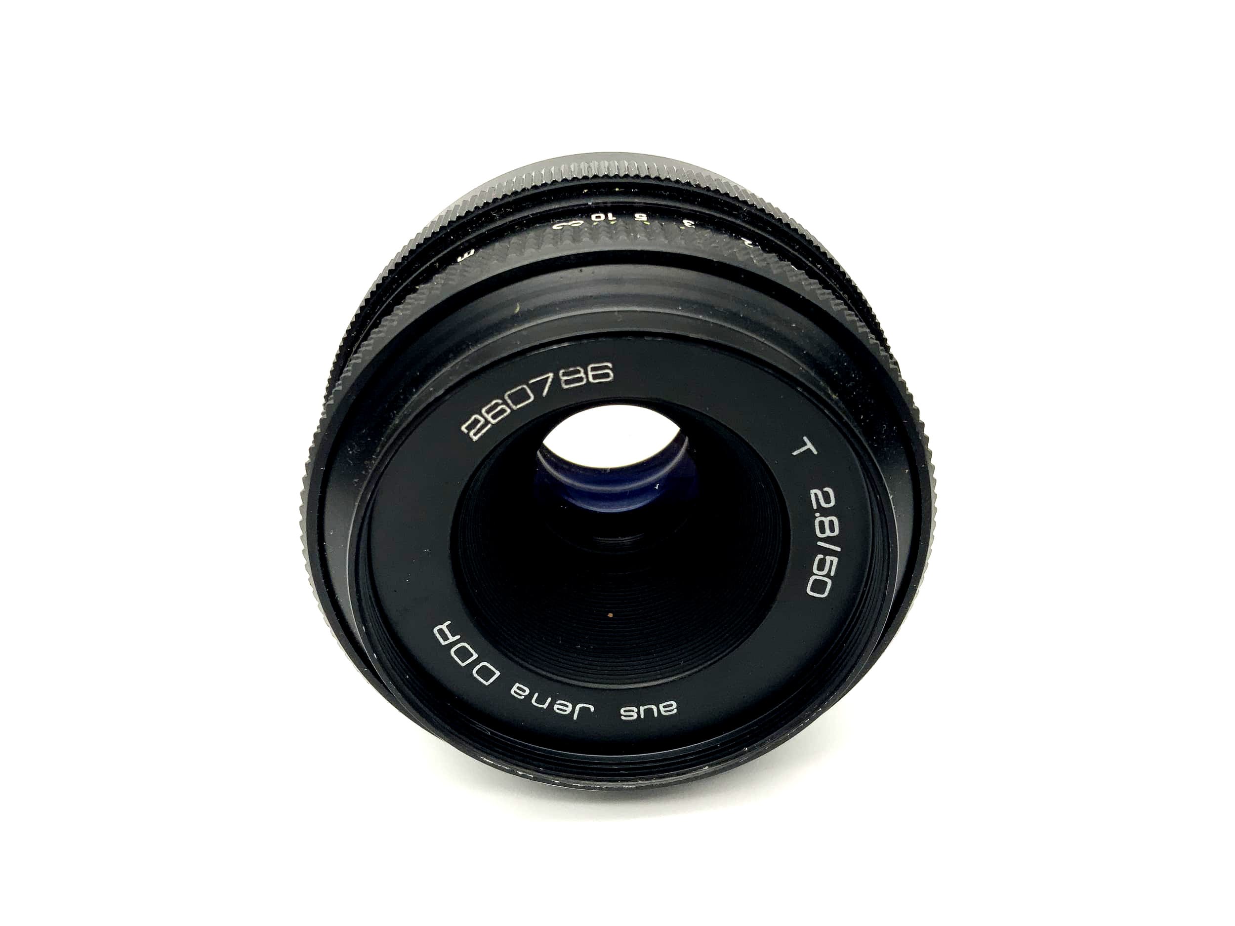 Objectif Carl Zeiss Tessar 50 mm 1:2.8 de Jena, appareil photo RDA (M42)