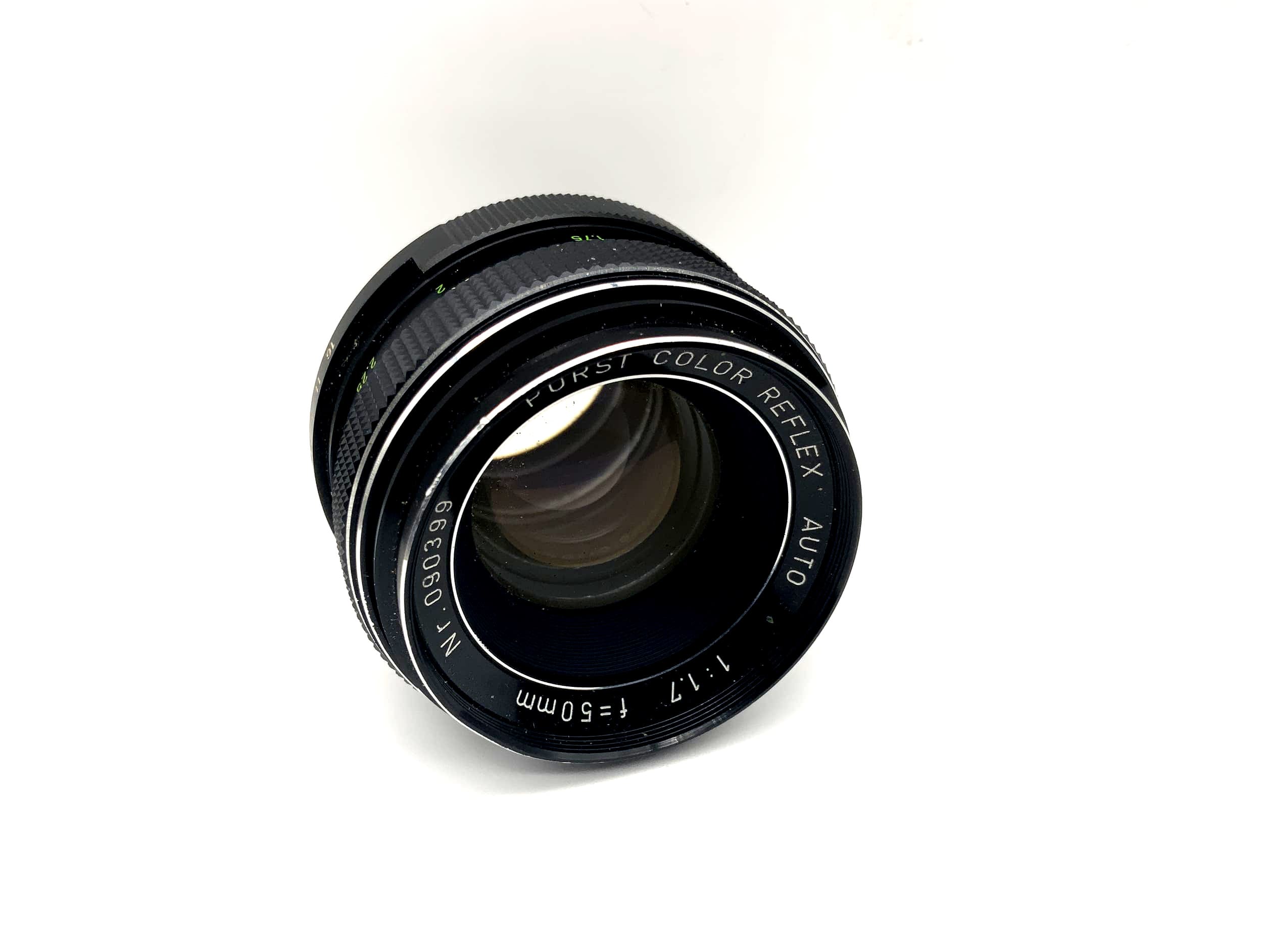 Objectif pour appareil photo reflex couleur Porst 50 mm 1:1.7 (M42)