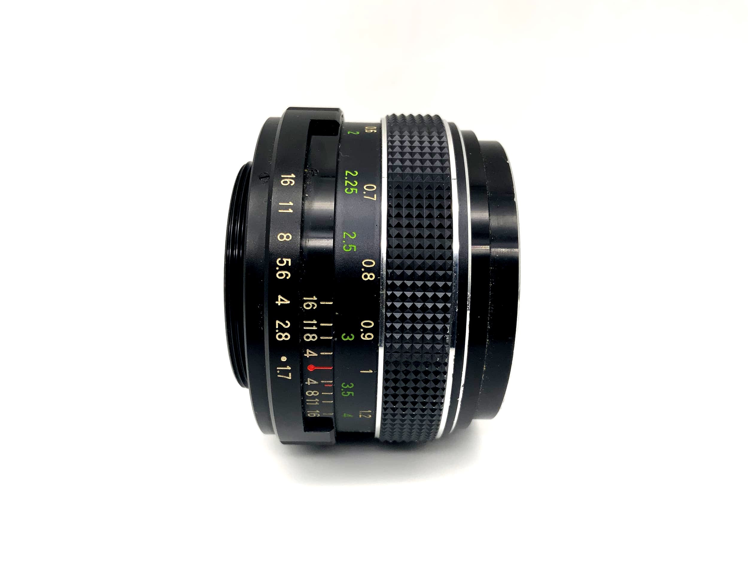 Objectif pour appareil photo reflex couleur Porst 50 mm 1:1.7 (M42)