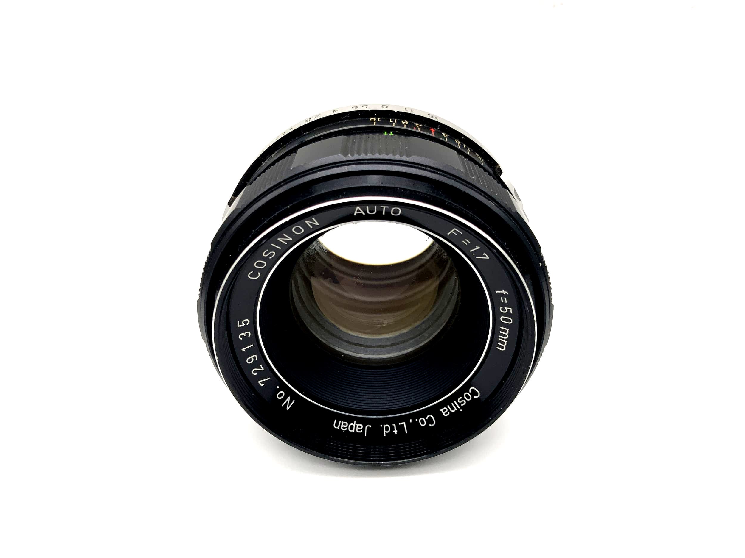 Objectif Cosinon 50 mm 1:1.7 pour appareil photo automatique (M42)