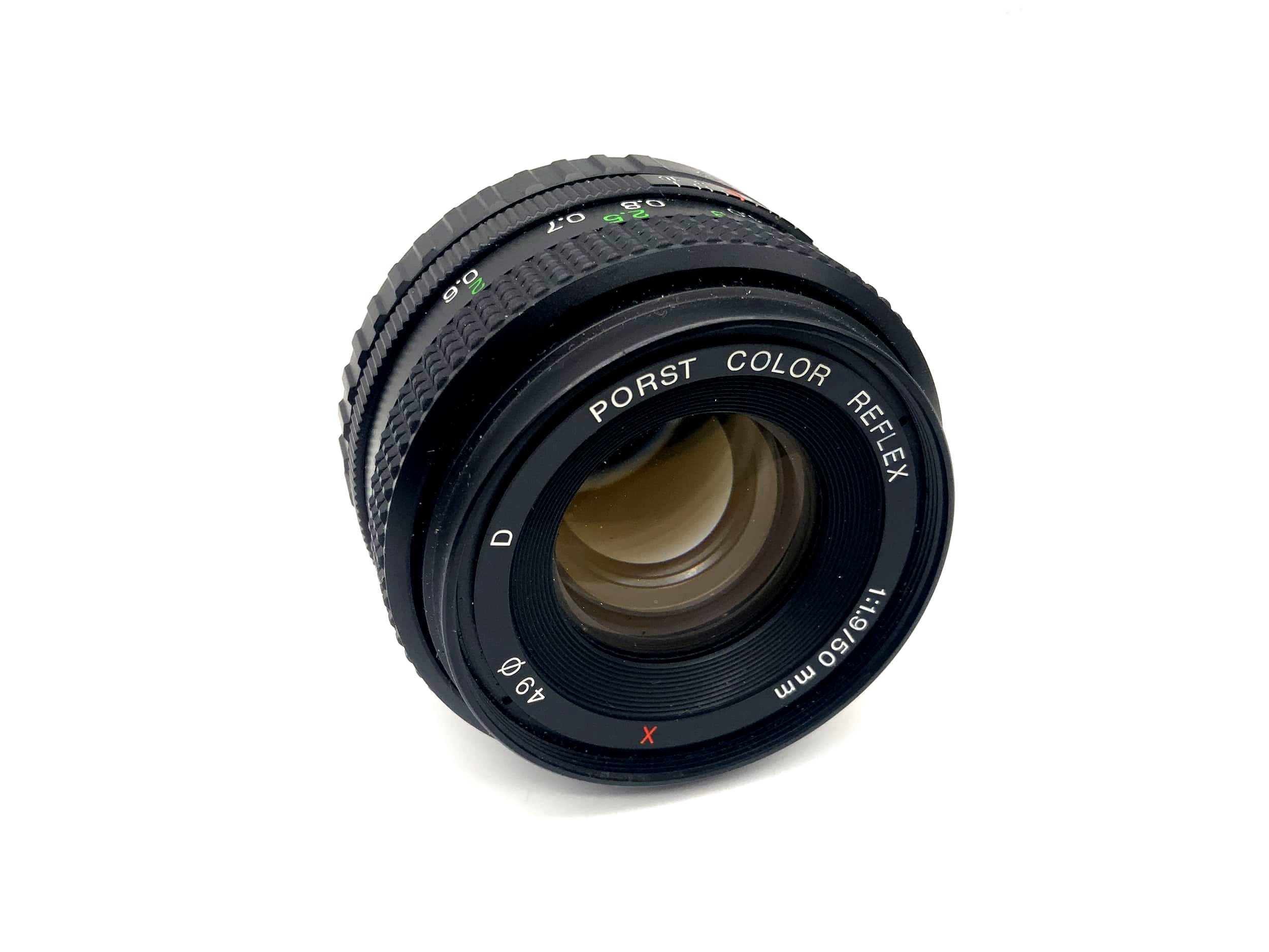 Porst 50mm 1:1.9 Lens Color Reflex D red X red X Lens (Fujica X)