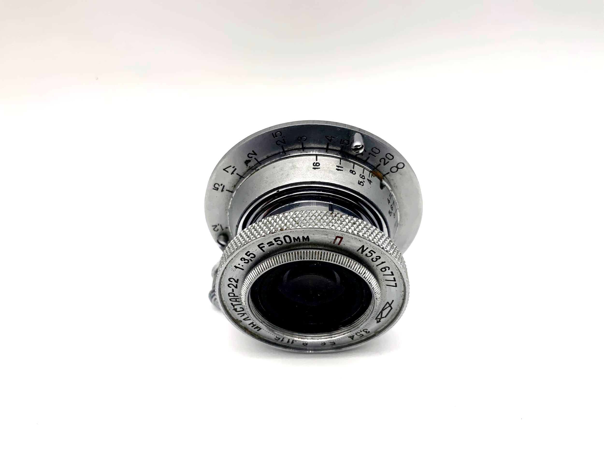 KMZ 50mm 1:3.5 lens Industar-22 red P compatible with Leica Lens (M39)