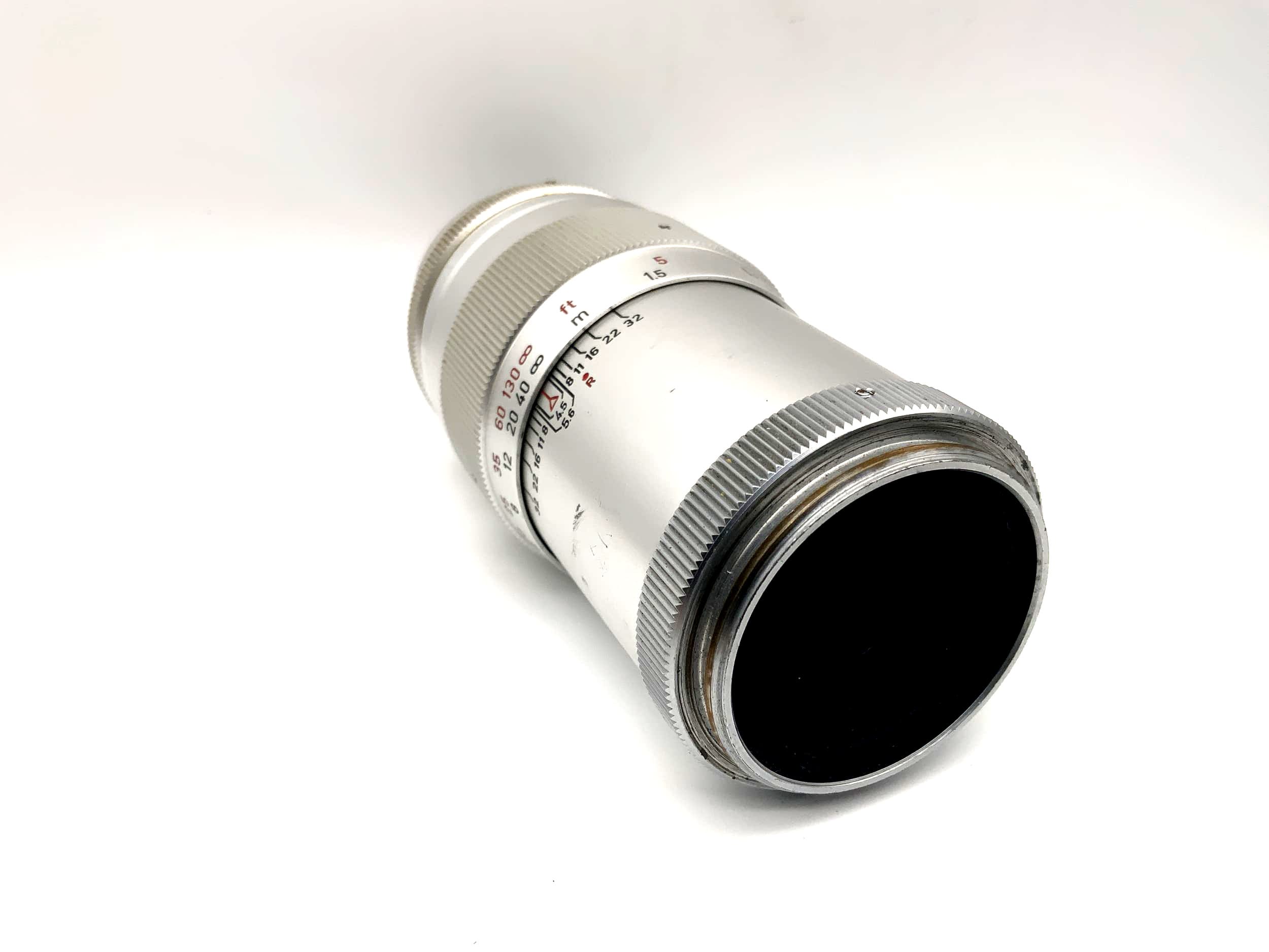 Steinheil Munich 135mm 1:4.5 Culminar lens, compatible with Leica Mushroom (M39)