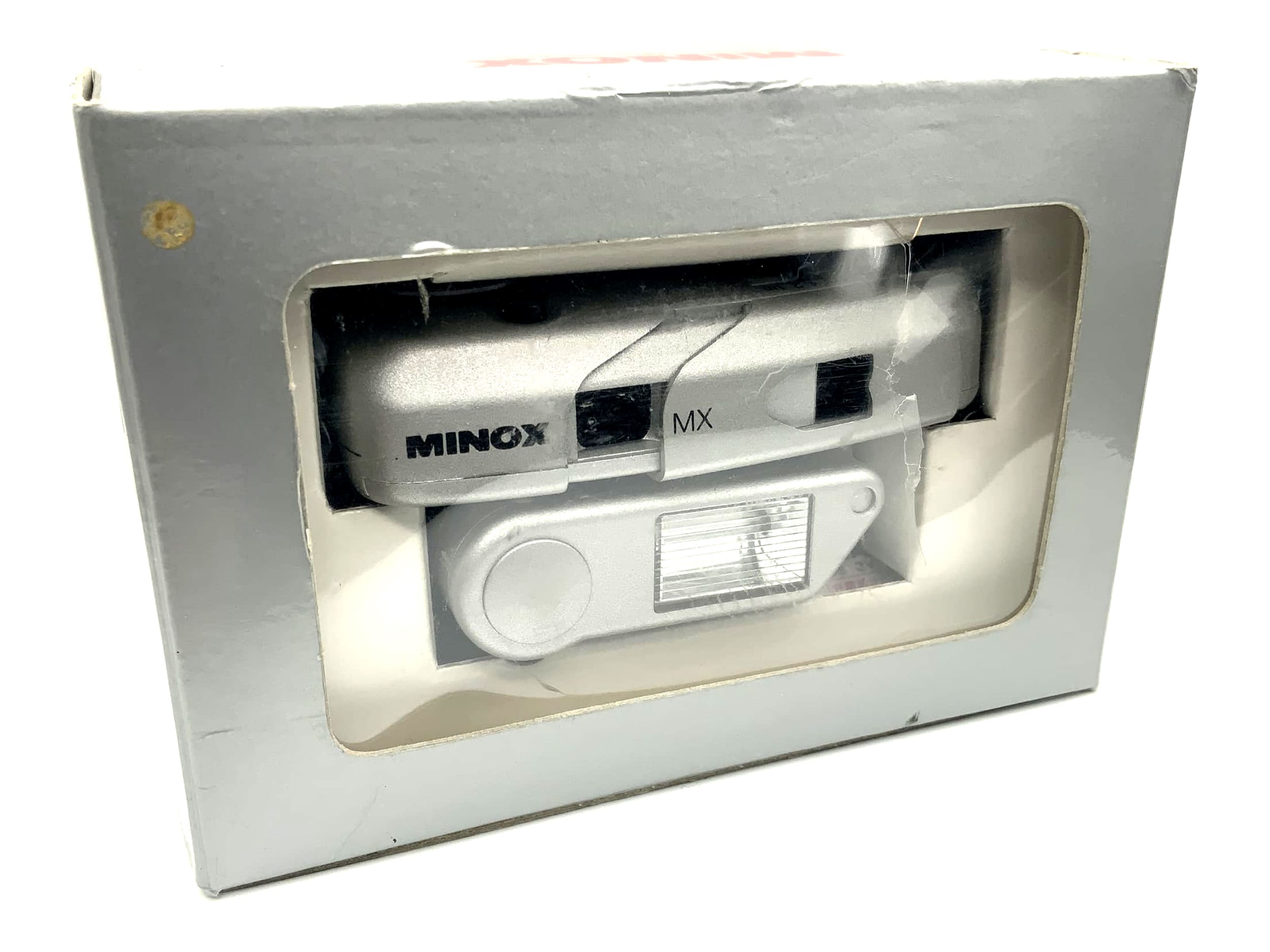 Minox MX with Minox 1:4.8 f=15mm 60209 with original packaging and flash miniature camera spy cam