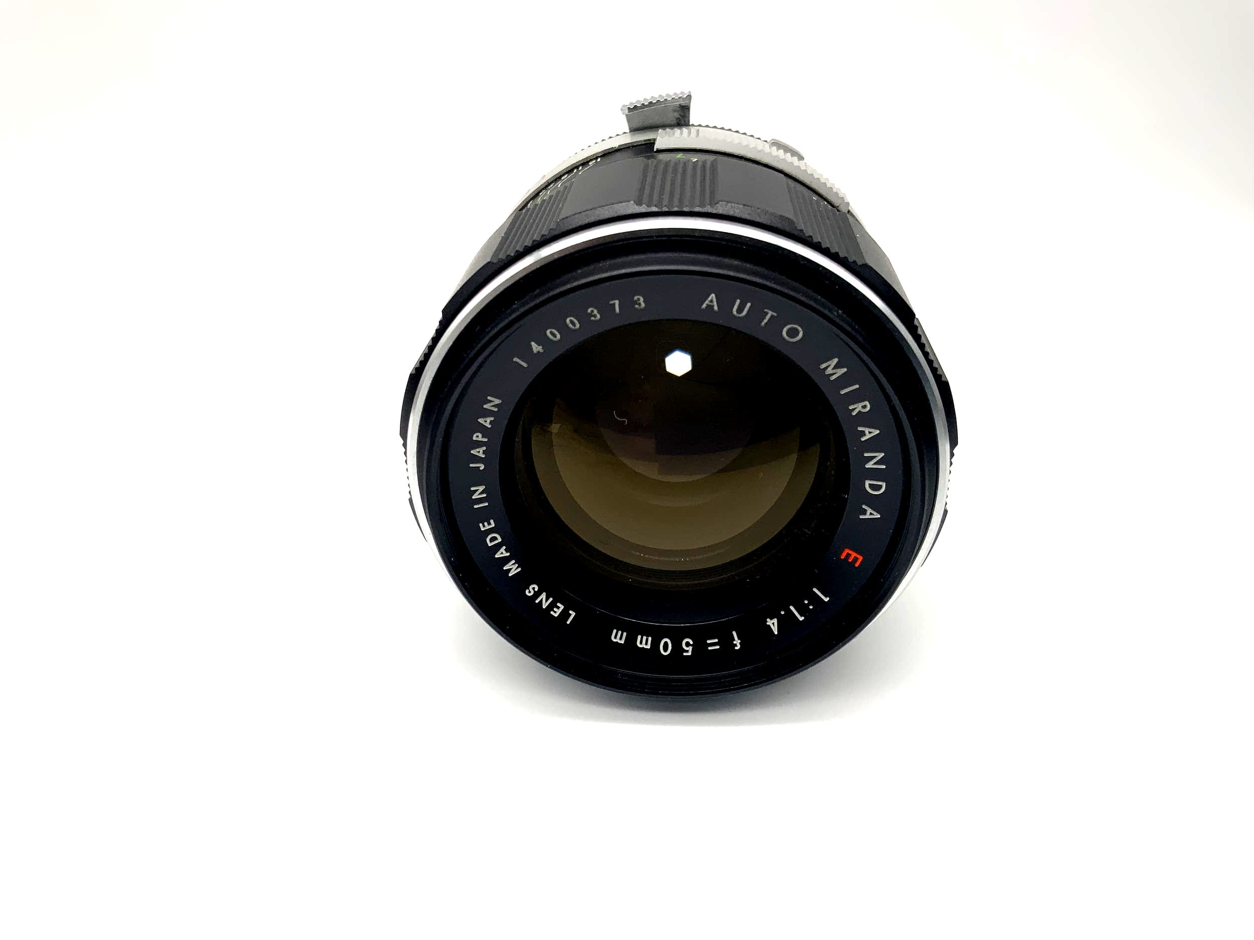 Objectif Miranda 50 mm 1:1.4 Auto rouge E rouge E Objectif (baïonnette Miranda)