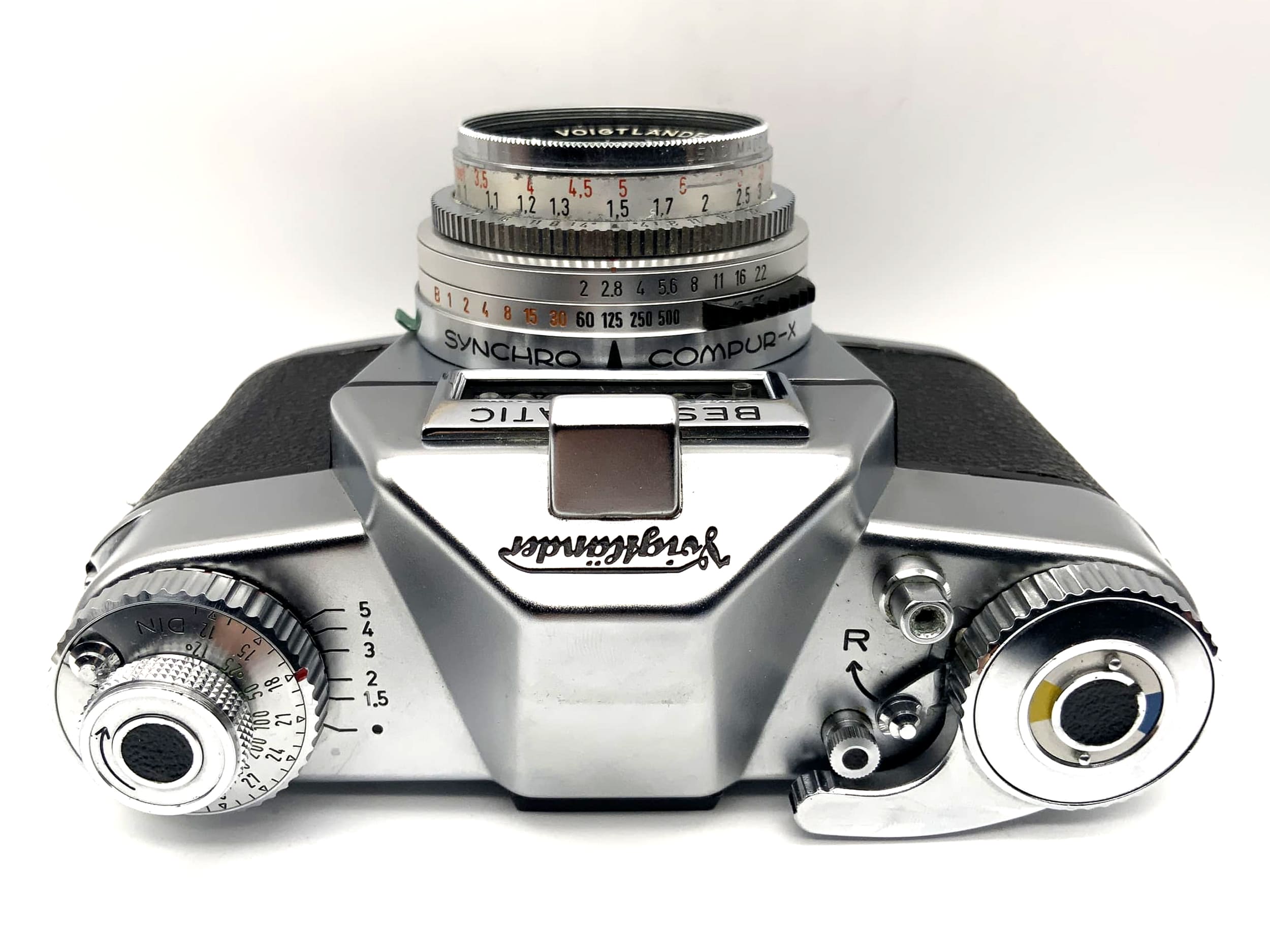 Le posemètre Voigtländer Bessamatic SLR Synchro-Compur-X (Color-Lanthar 2.8/50) est défectueux !