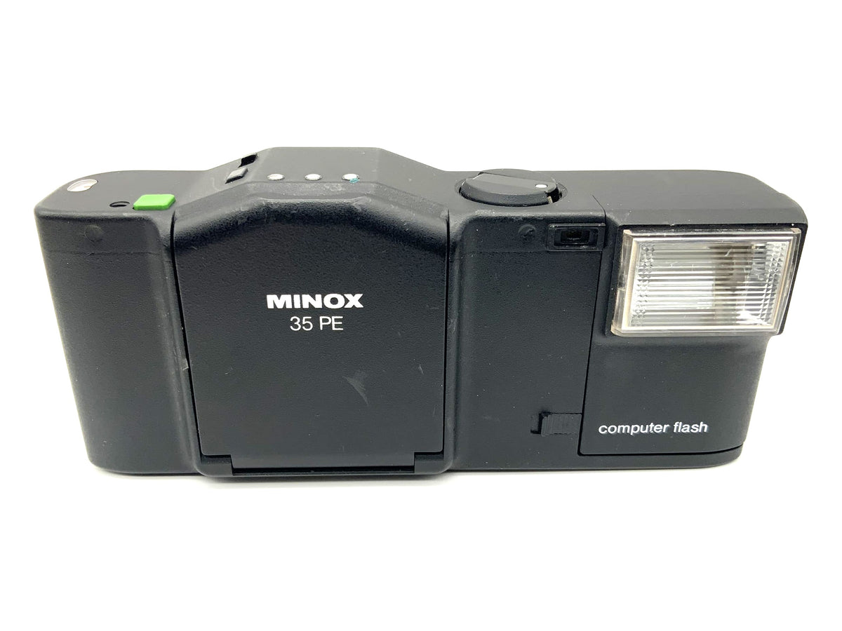 Minox 35 PE viewfinder camera with Color-Minotar 1:2.8/35mm lens &amp; computer flash.