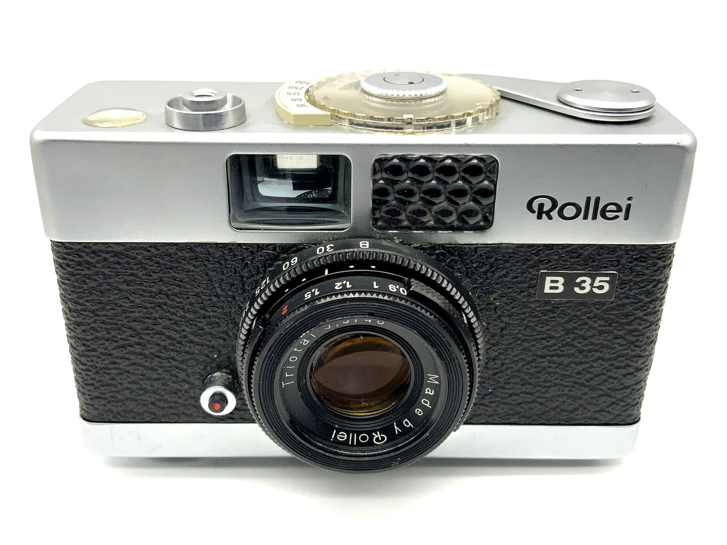 Appareil photo compact 35 mm Rollei B 35 à visée directe avec objectif chromé Triotar 3.5/40.