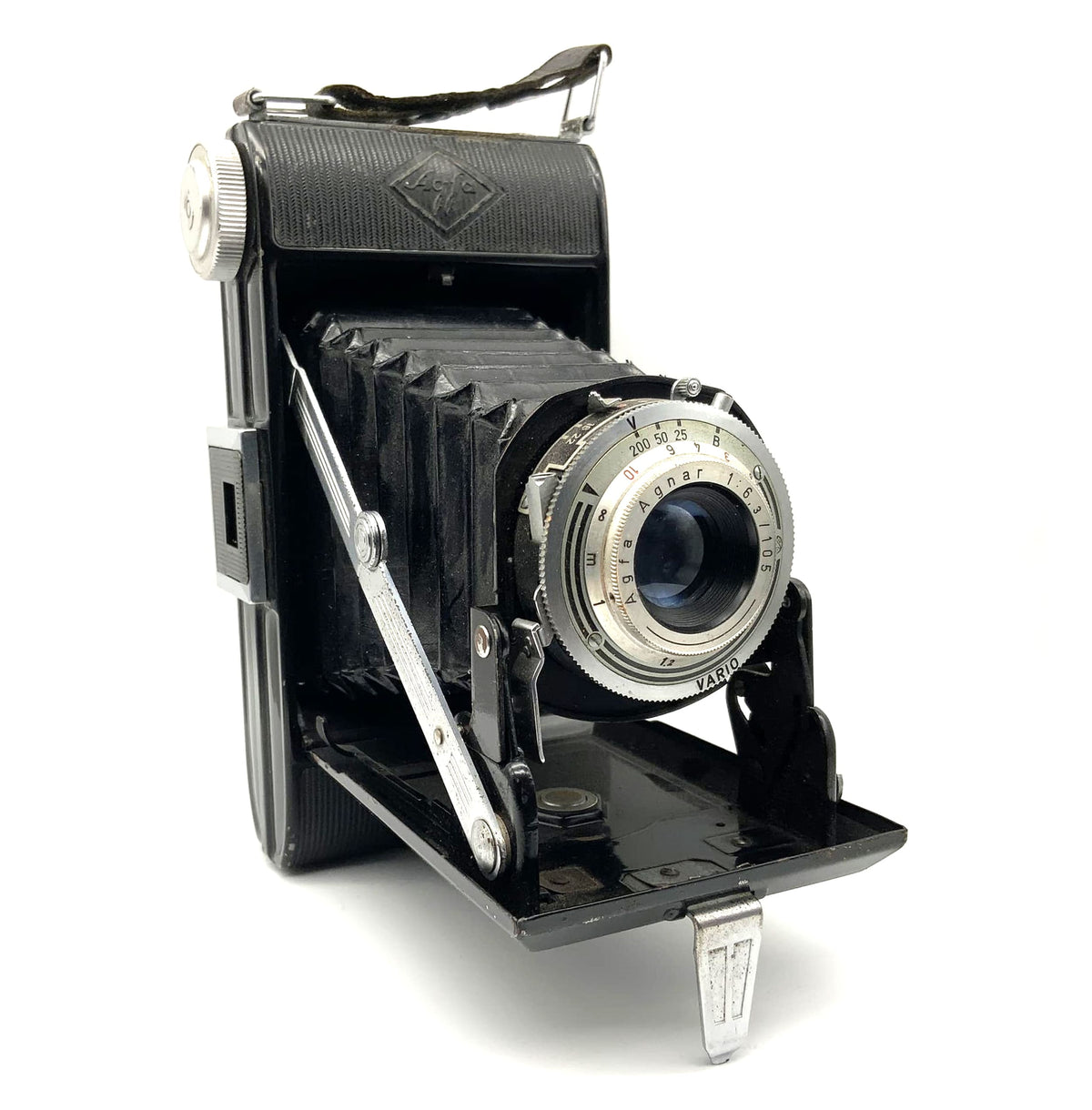 Appareil photo pliant Agfa Billy I avec objectif argentique Agnar 1:6.3/105 Vario