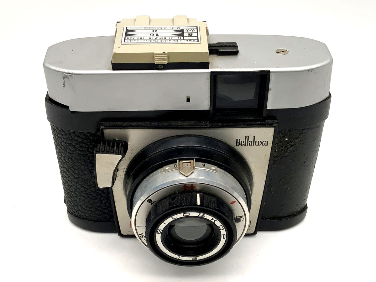 Appareil photo argentique Bilora Bellaluxa avec biloscope, format 1:8.