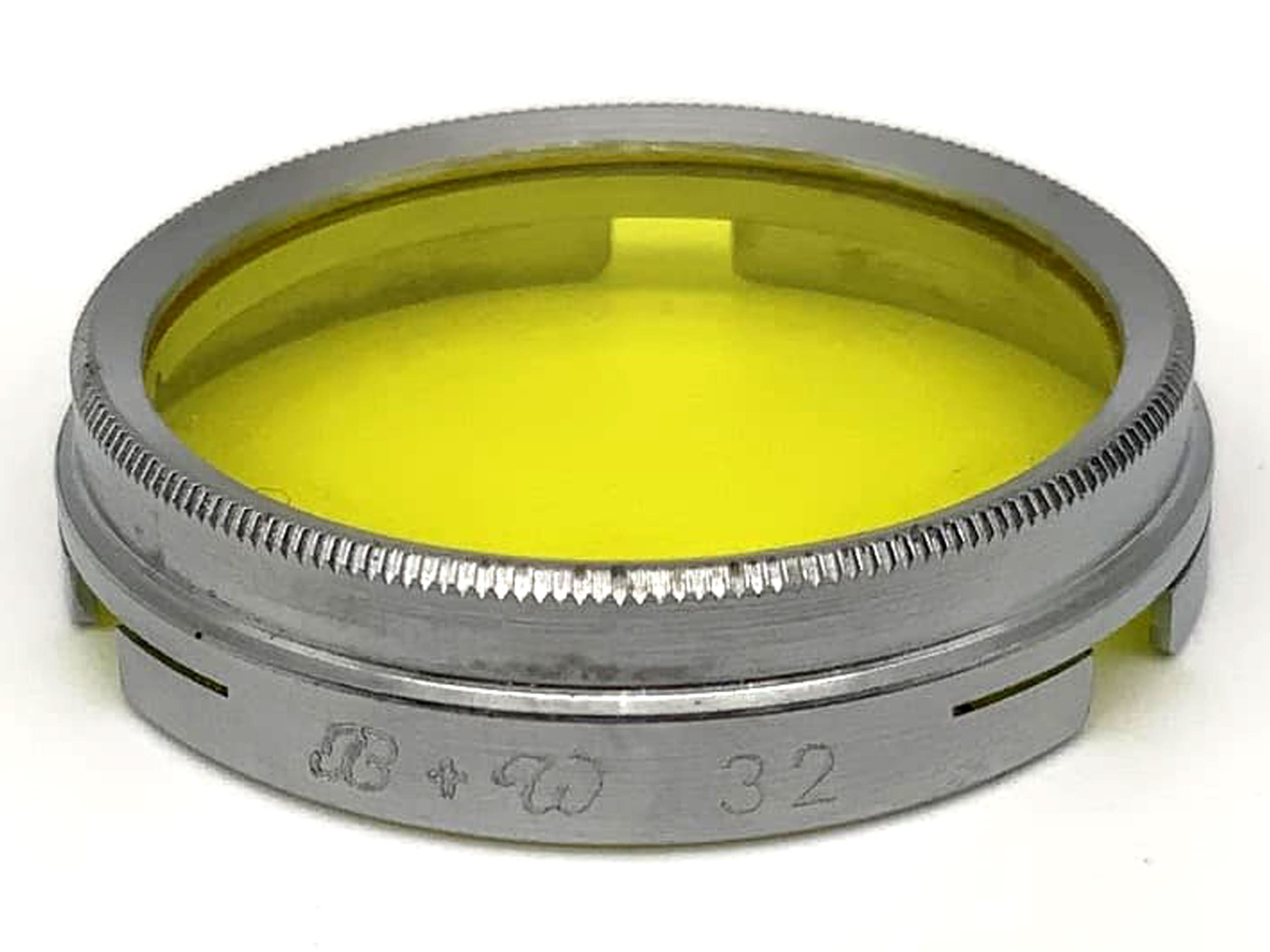 Filtre de couleur B+W 32 mm jaune, filtre à clipser