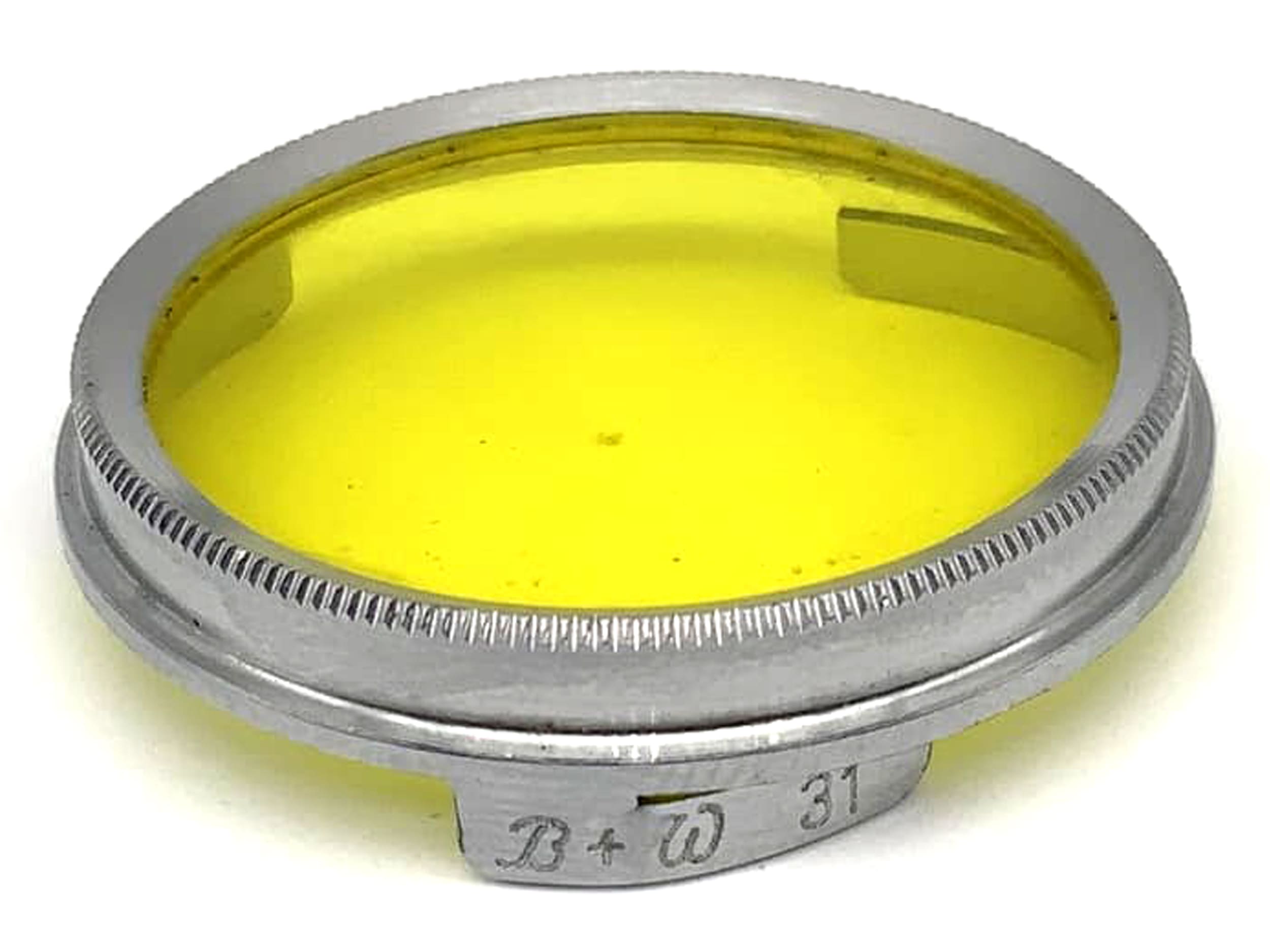 Filtre couleur B+W 31 mm jaune, filtre à clipser
