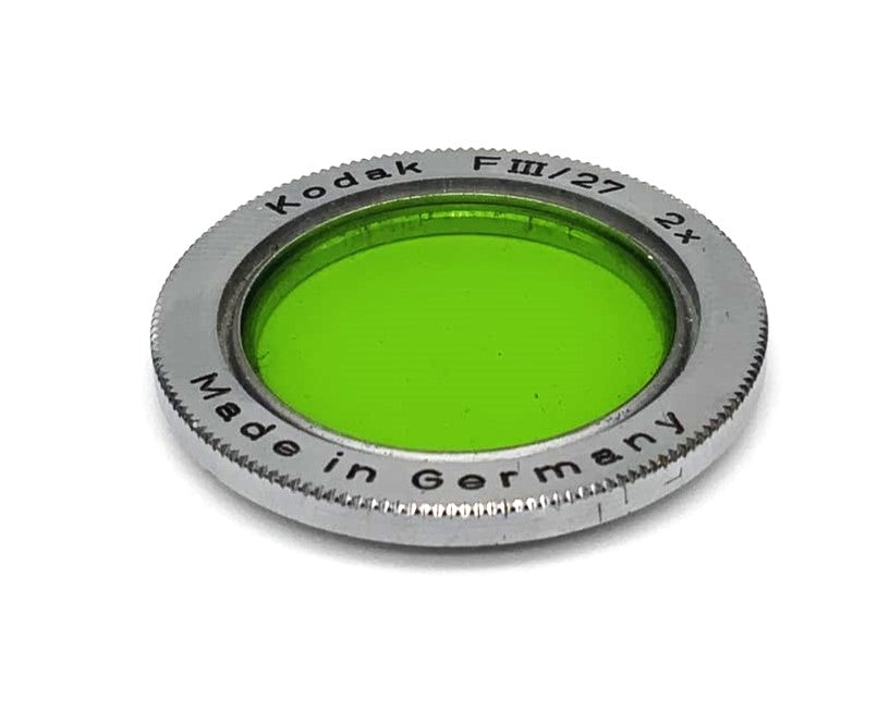 Filtres de couleur verte Kodak 27 mm FIII/27 (x2), filetage à vis