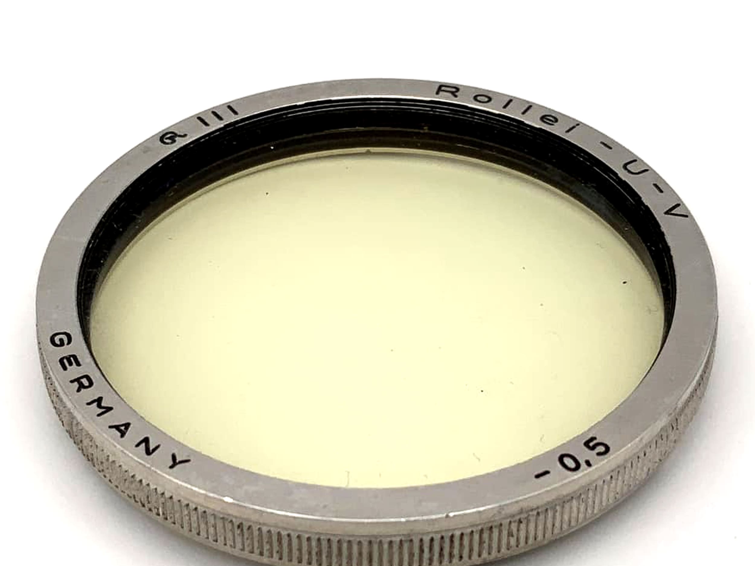 Filtre UV Rollei à baïonnette 3 baies III -0,5 pour Rolleiflex RIII