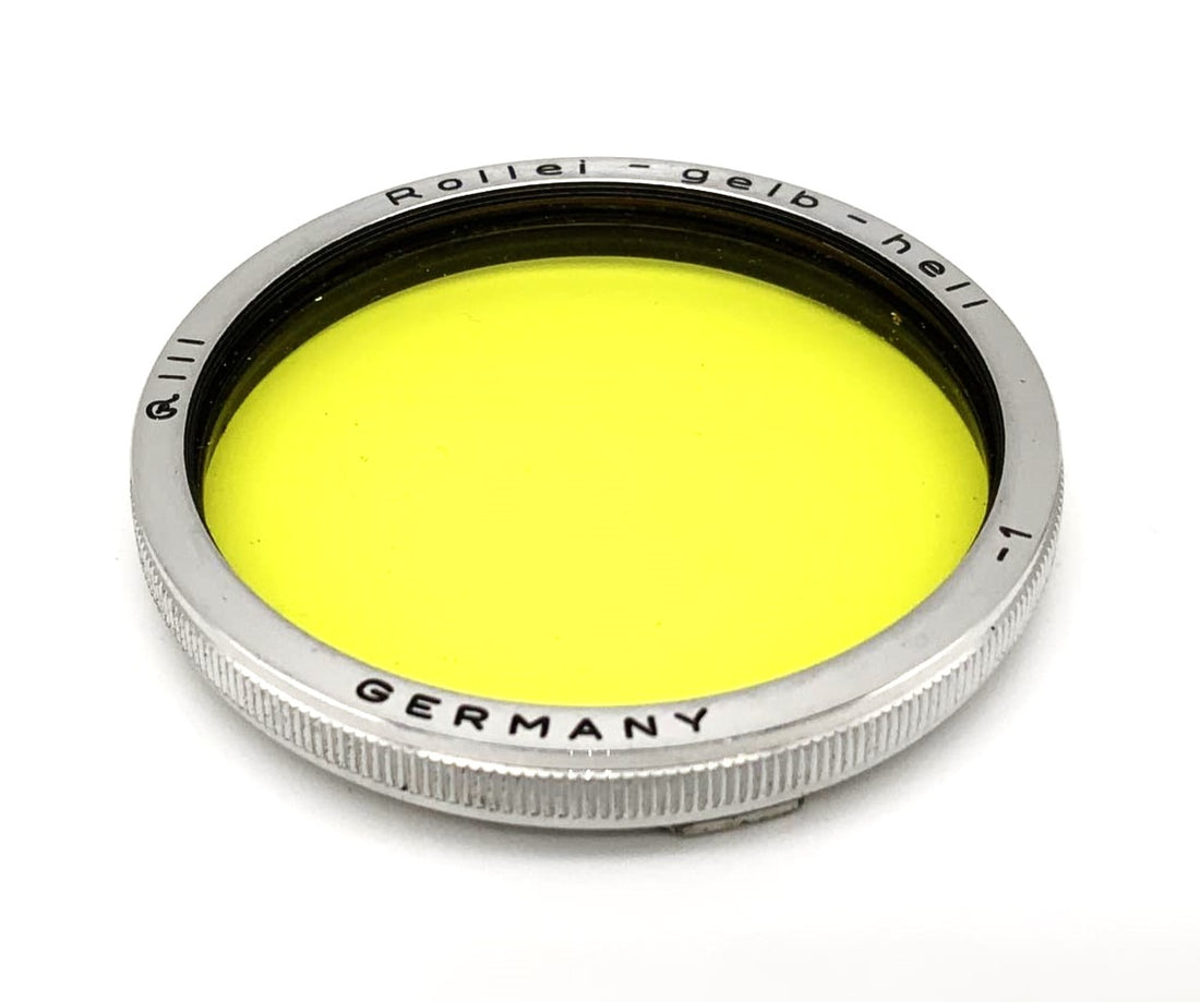 Filtre couleur Rollei à baïonnette 3 Bay III jaune clair -1 pour Rolleiflex RIII jaune