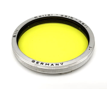 Filtre couleur Rollei à baïonnette 3 Bay III jaune clair -1 pour Rolleiflex RIII jaune