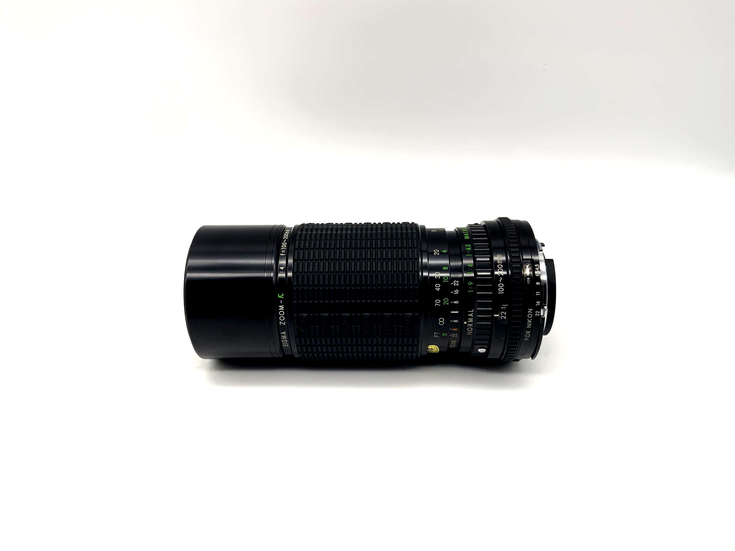 Objectif Sigma 100-200mm 1:4.5 Ai-S Zoom-K multicouches pour appareil photo Nikon F