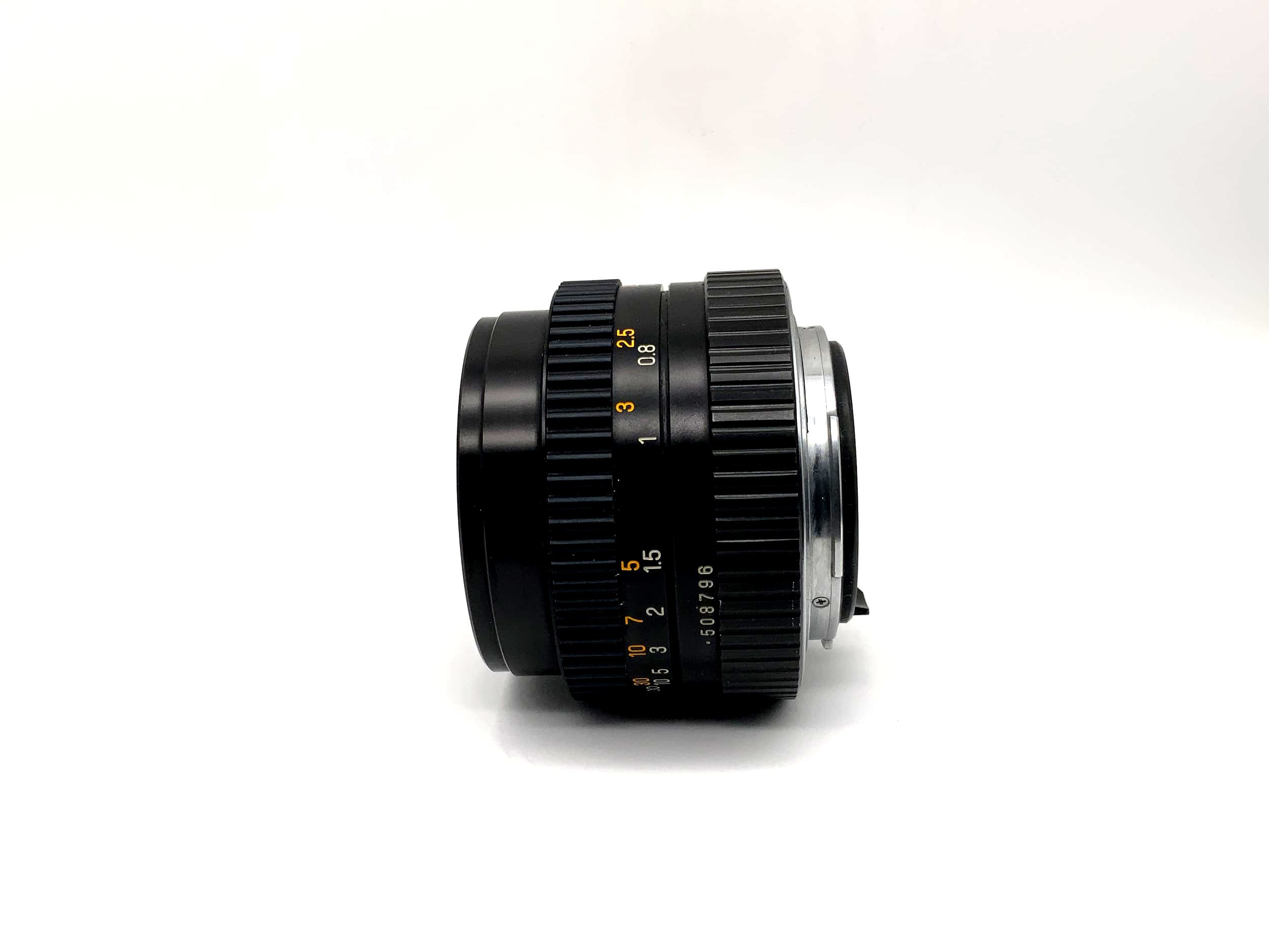 Objectif Agfa 50 mm 1:1.9 à revêtement coloré (Pentax K)