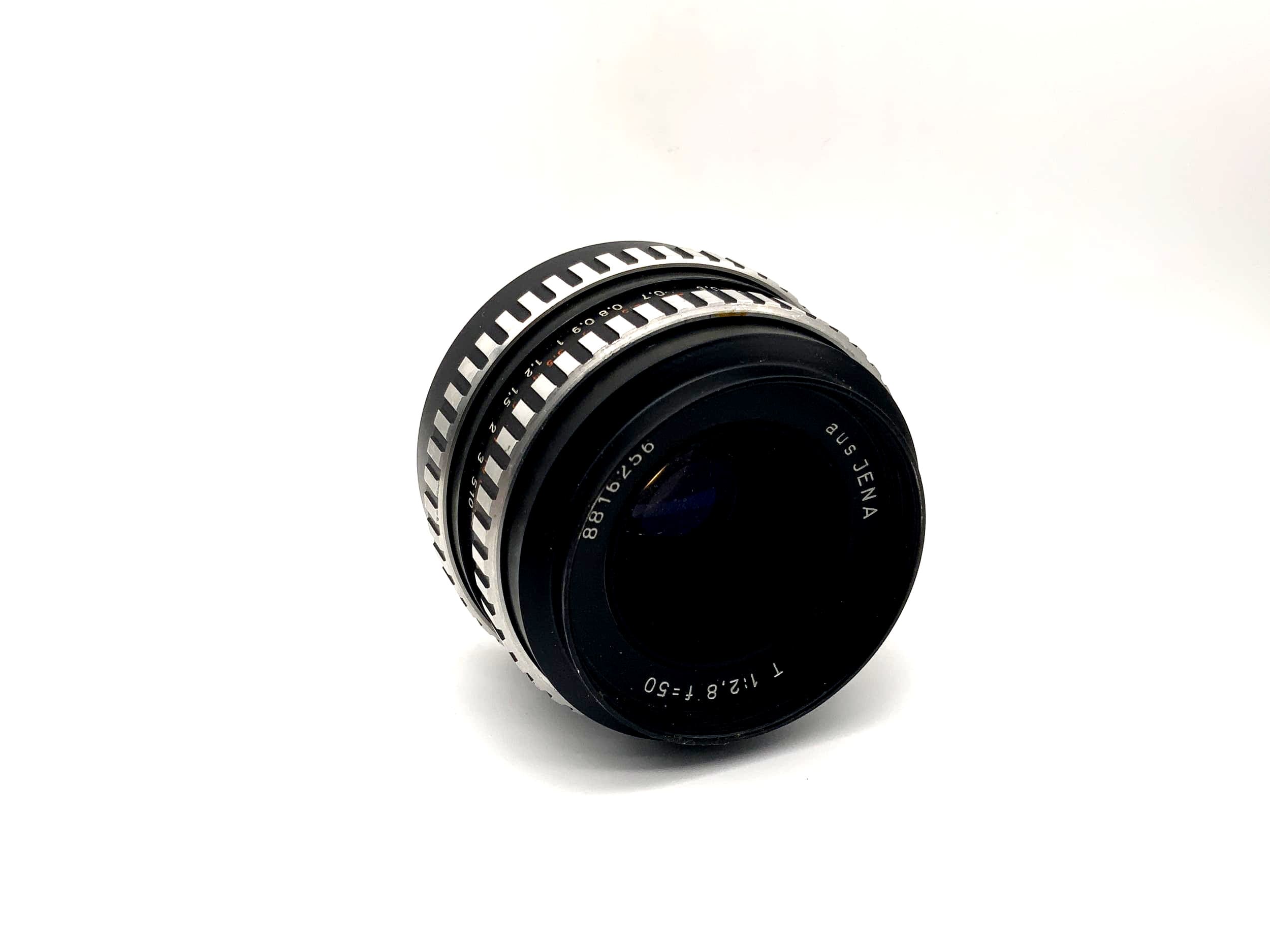 Carl Zeiss 50mm 1:2.8 Tessar lens from Jena Zebra camera lens (M42)