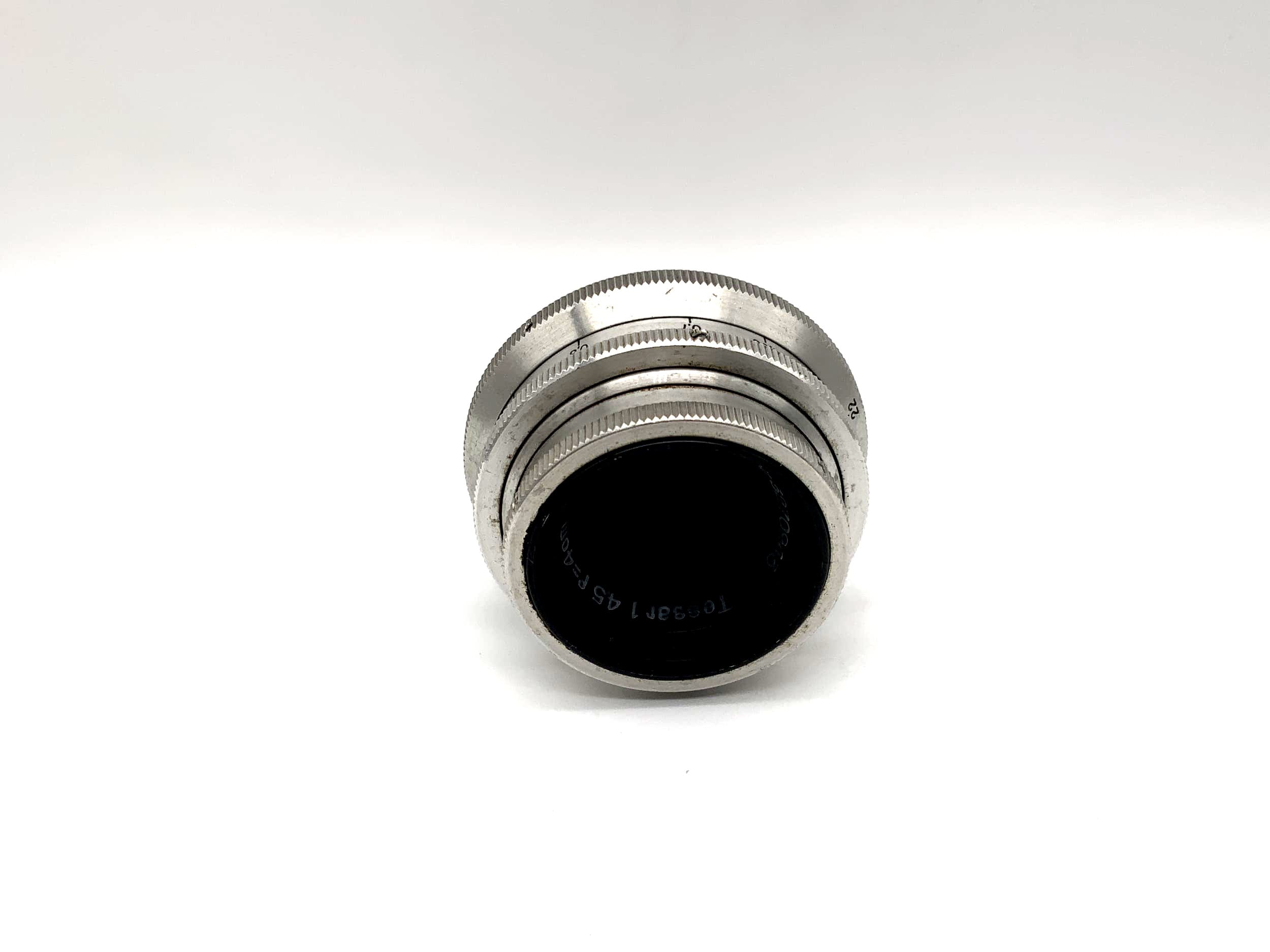 Carl Zeiss 4cm 1:4.5 Lens Tessar red T 10 Blades / Lamellas 40mm Lens (M42)