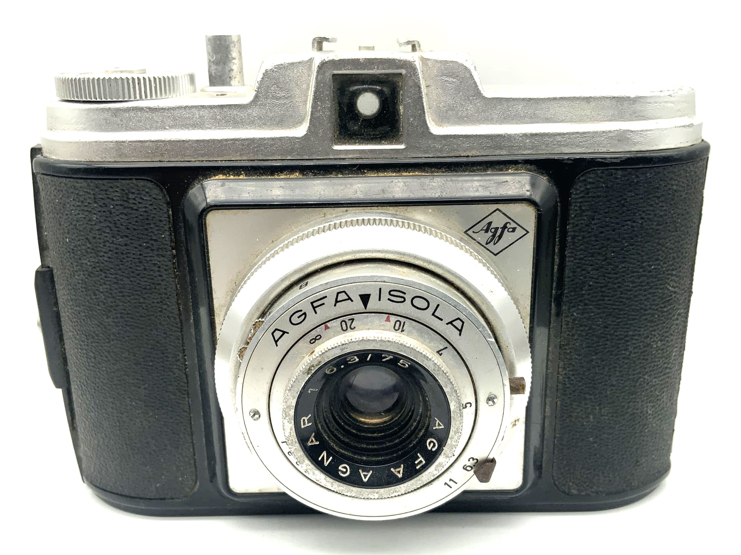 Appareil photo à visée directe Agfa Isola avec objectif Agnar 1:6.3/75, appareil photo compact analogique