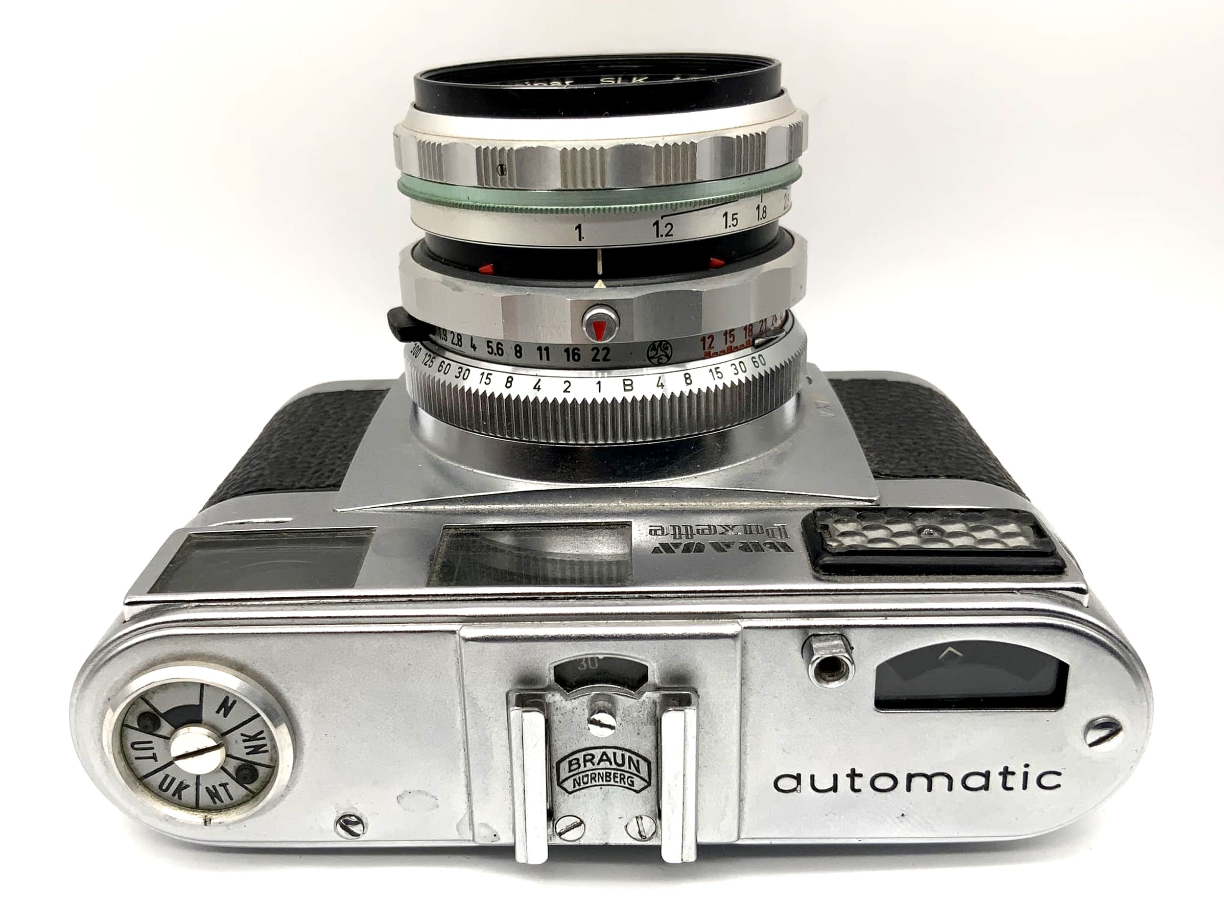 Braun Paxette avec Culminar SLK 1:2.8 f=50mm automatique Super III ! Cellule défectueuse !