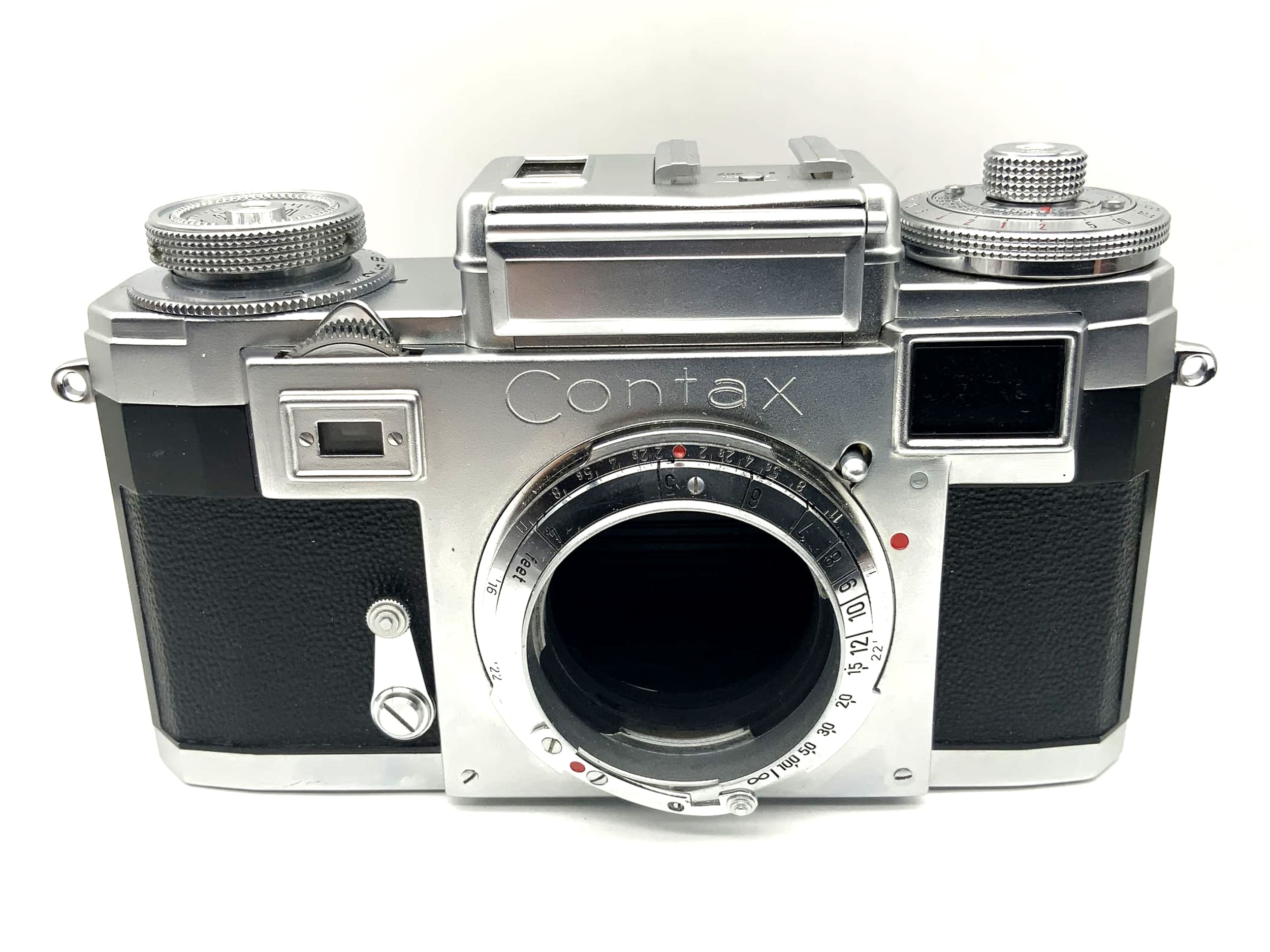 Boîtier Contax IIIa avec viseur, Zeiss Ikon (Contax RF) ! Cellule posemètre défectueuse !