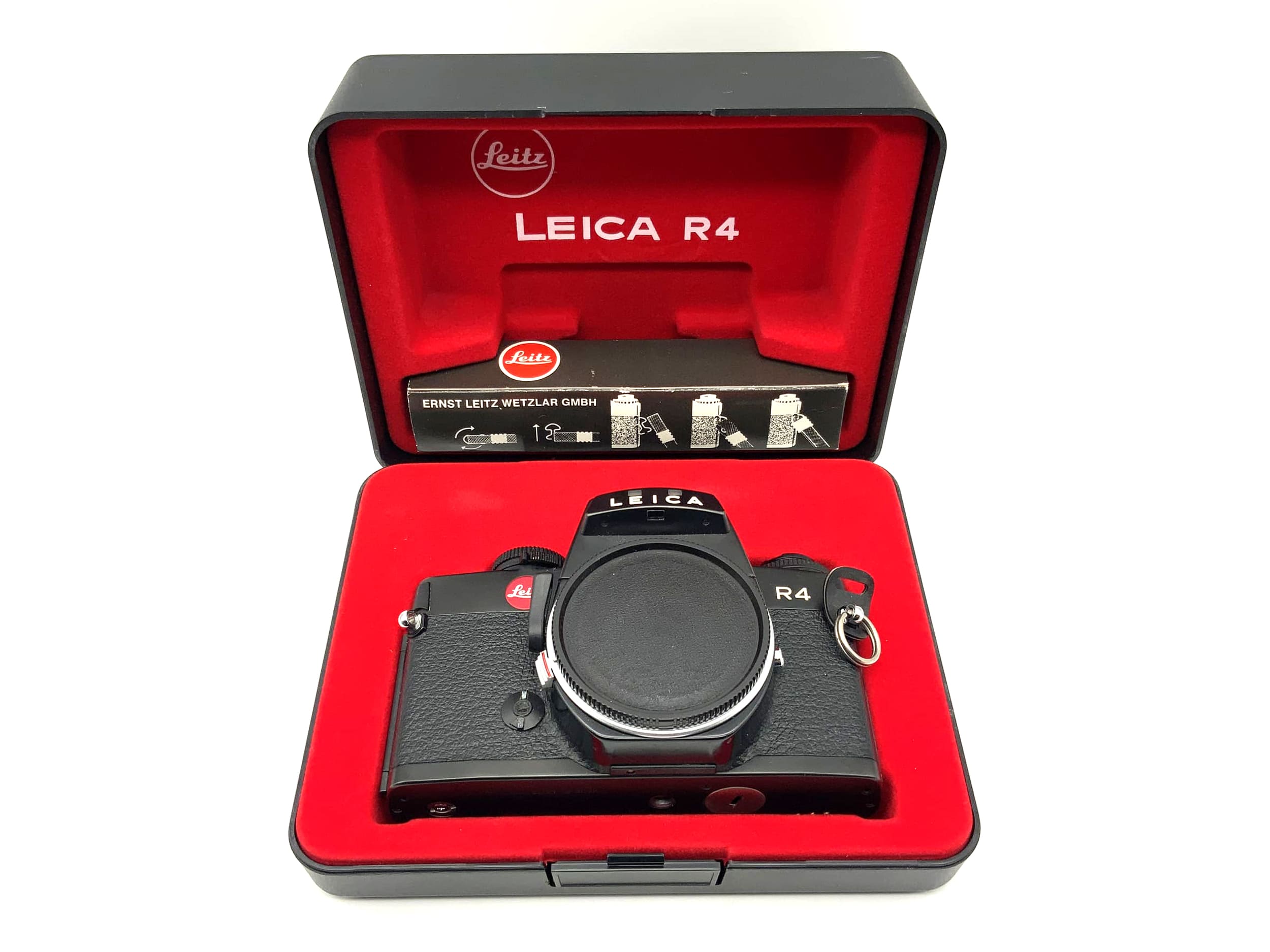 Leica R4 35mm SLR analog camera in original packaging, Leitz body (Leica R)