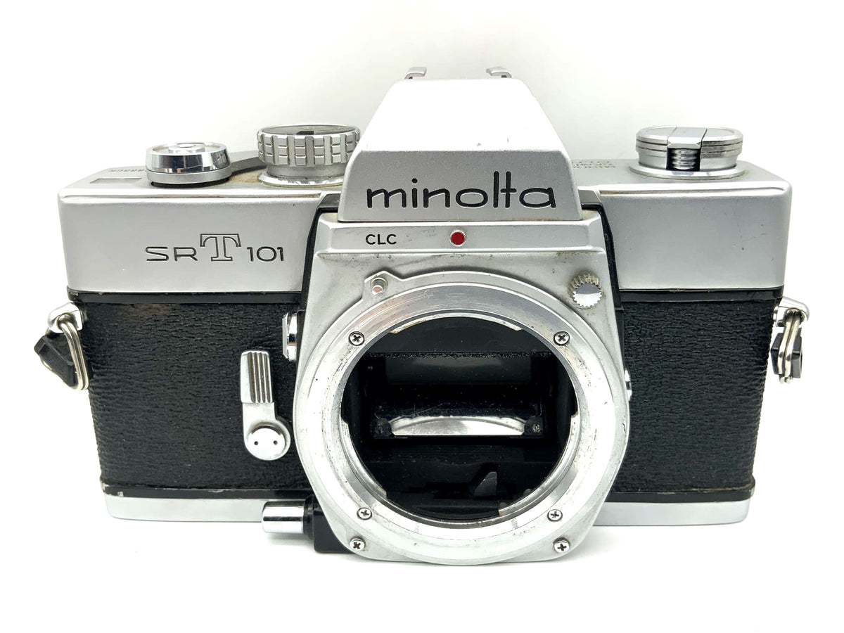 Appareil photo reflex argentique Minolta SRT 101 35 mm (Minolta MD) ! Cellule de pose défectueuse !