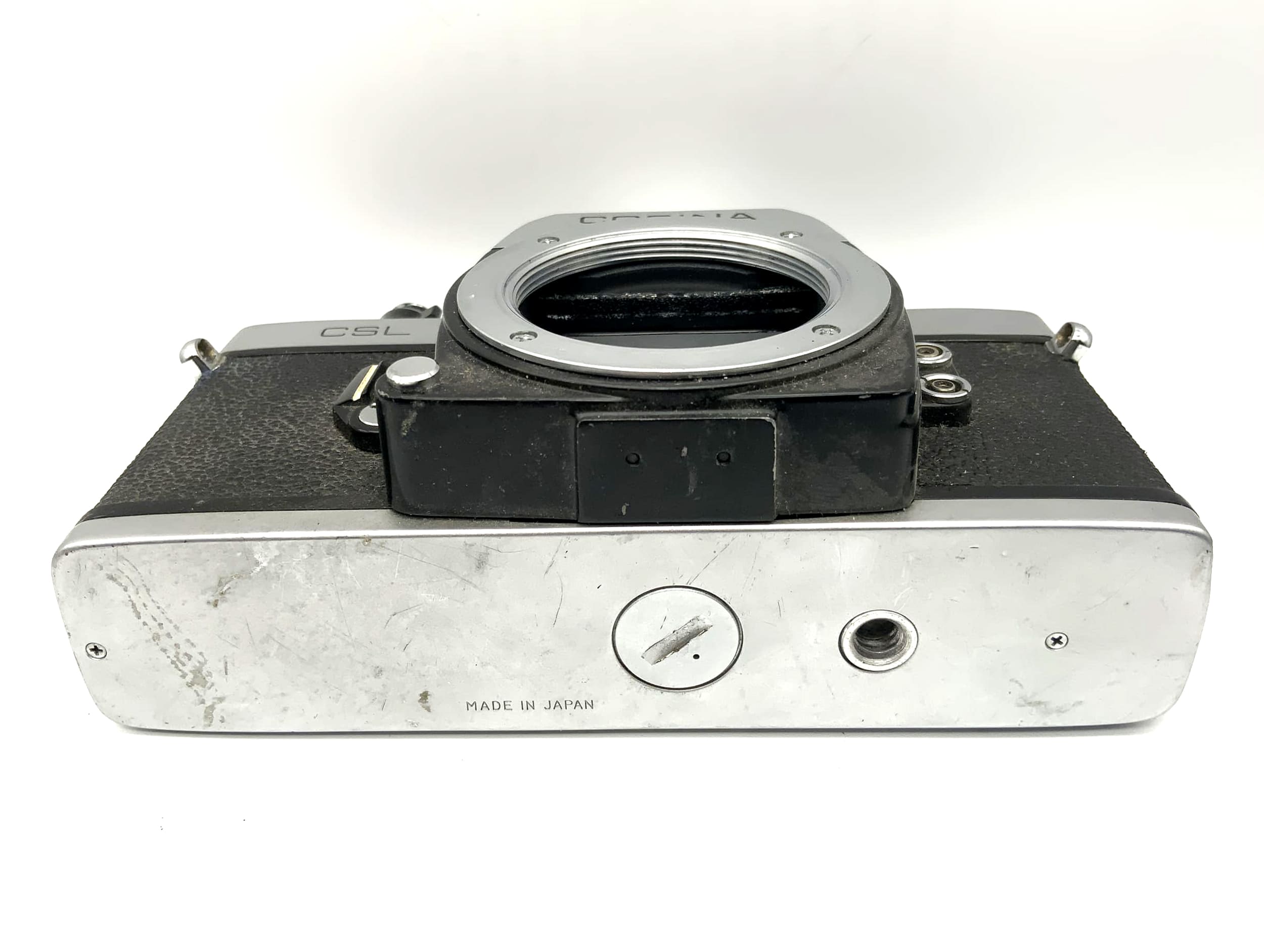 Boîtier d'appareil photo reflex argentique Cosina CSL 35 mm (M42) ! Cellule photoélectrique défectueuse !